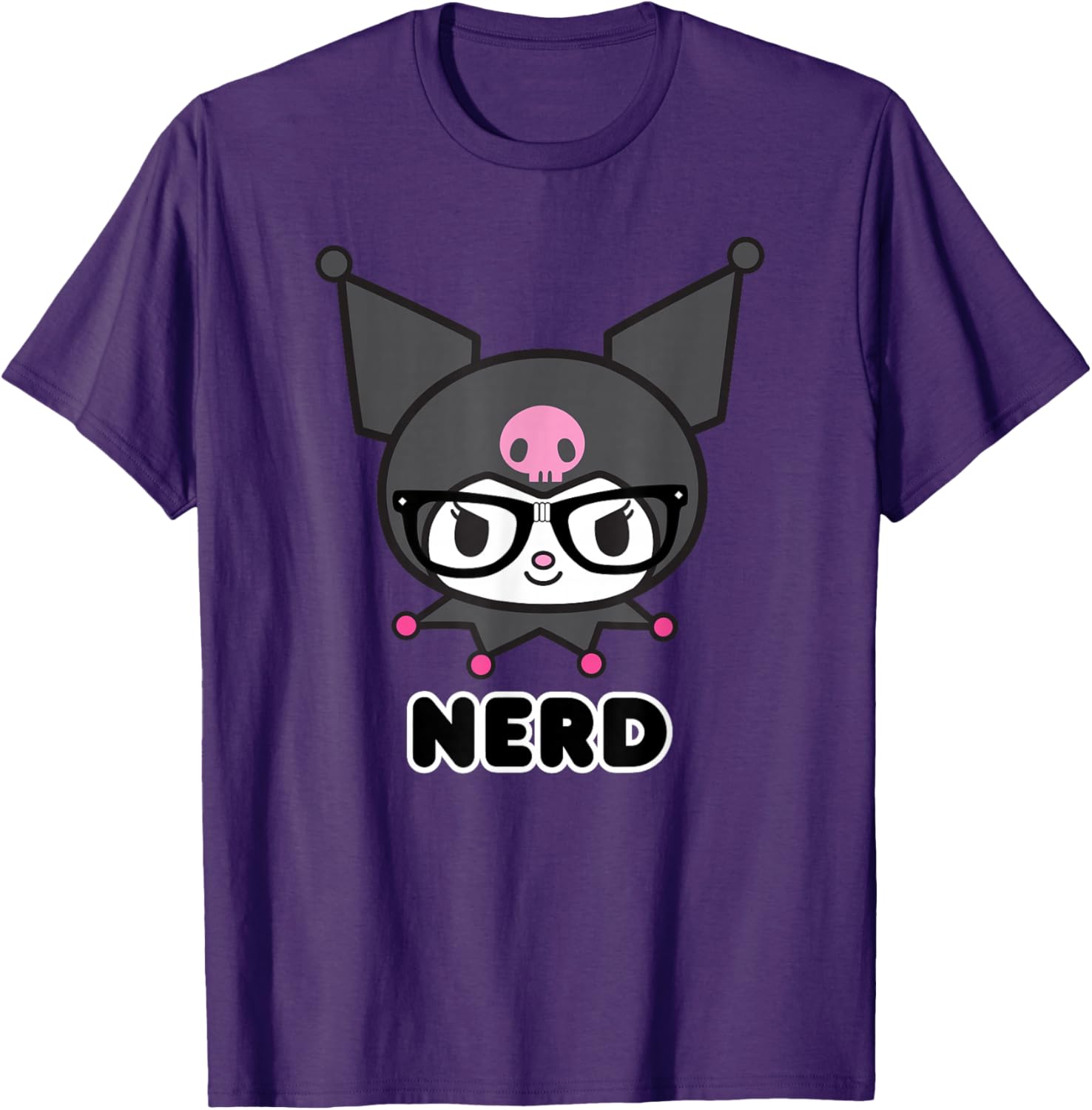 Cute SANRIO Kuromi Nerd Glasses T-Shirt for Fun Fashion Lovers - 15