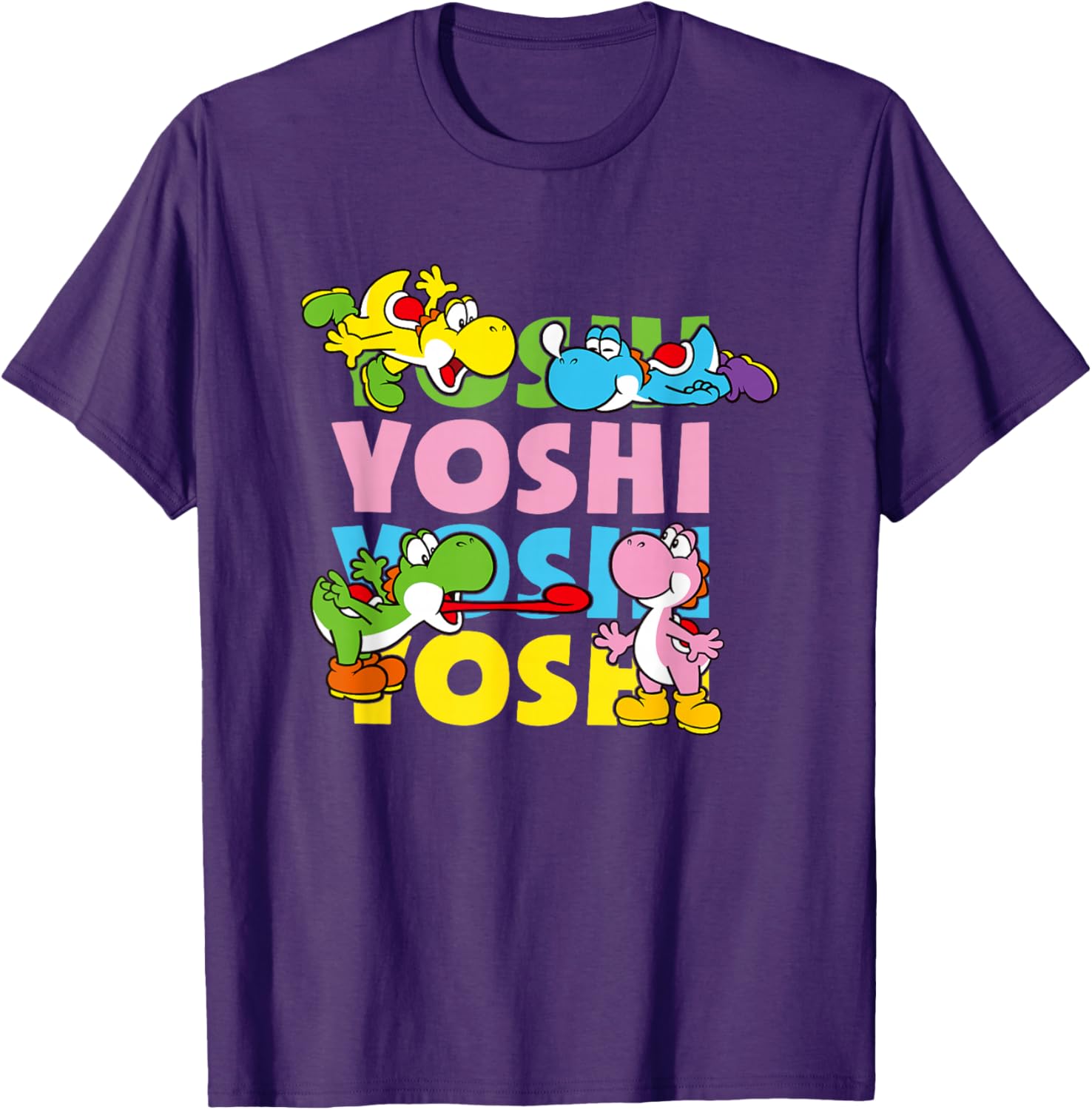 Super Mario Yoshi Pastel Color Icon T-Shirt for Fun Fashion Lovers - 11