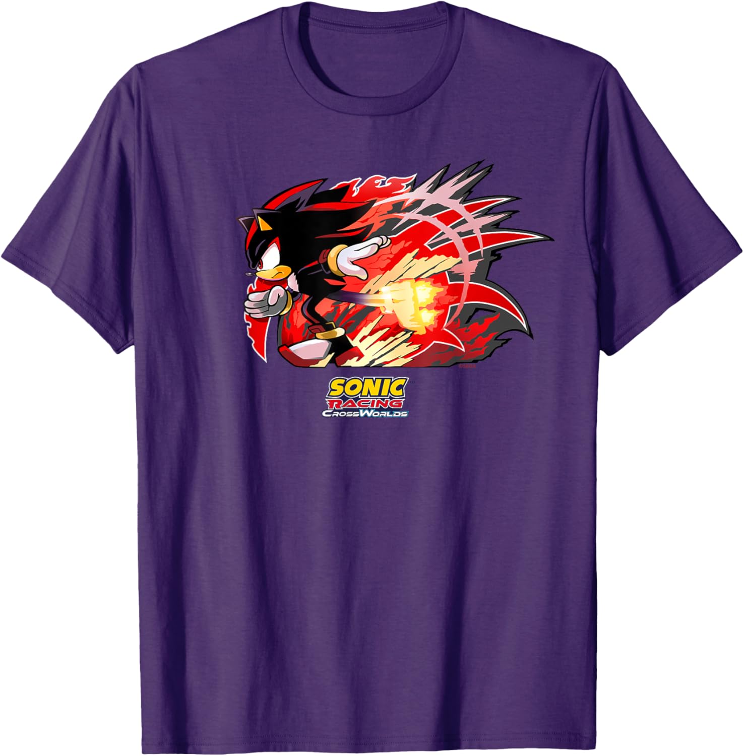 Sonic Racing CrossWorlds Shadow Decal T-Shirt for Gamers and Fans - 6
