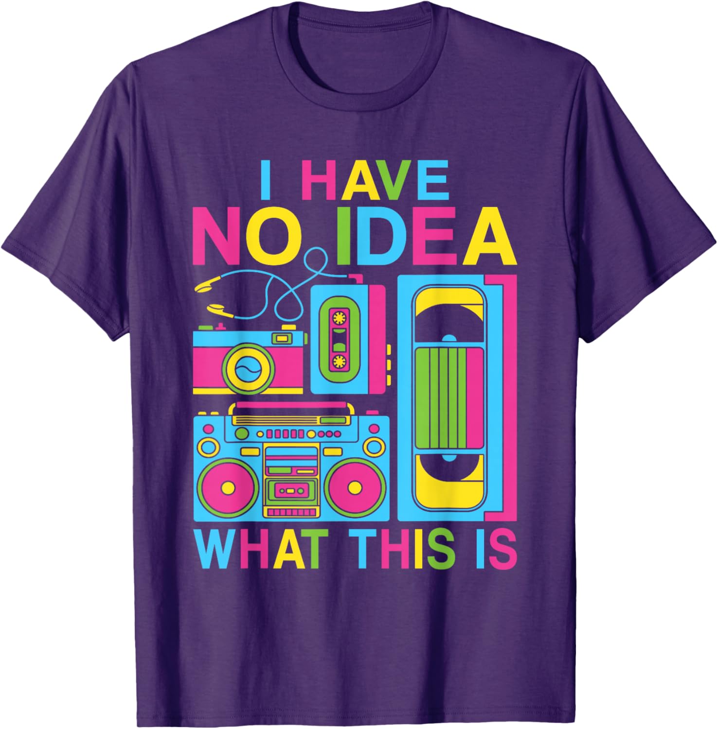 Retro 80s 90s Kids T-Shirt for Boys and Girls - Fun 'I Have No Idea' Design - 11