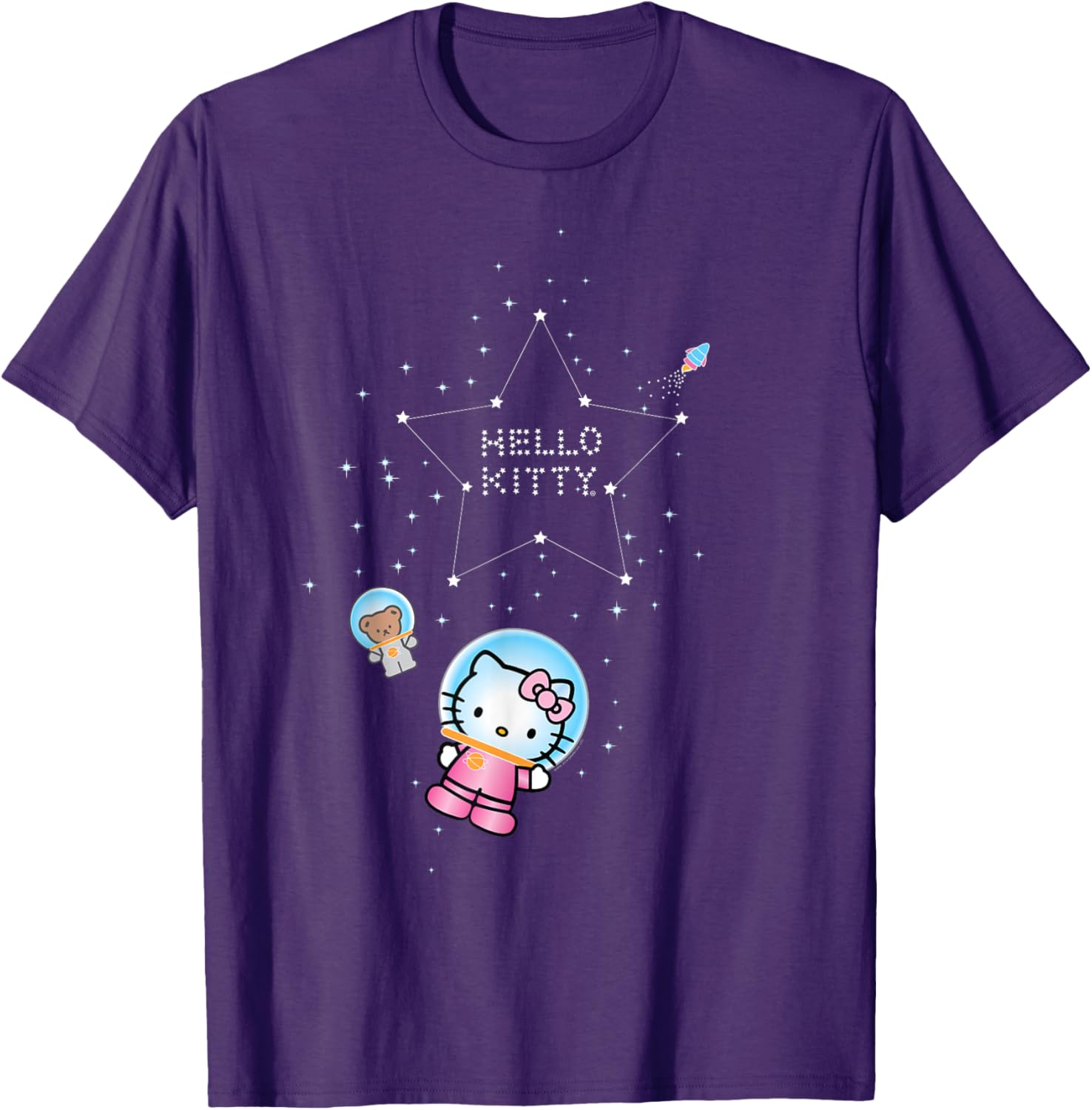 Adorable Hello Kitty Star Space T-Shirt for Kids and Adults - Cute Apparel - 4