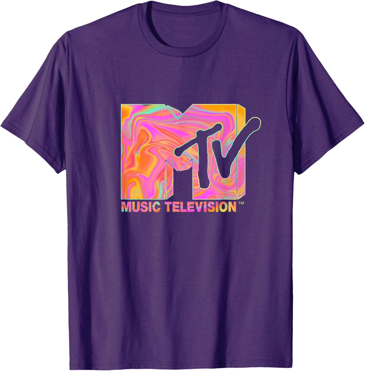 Mademark x MTV Retro Logo T-Shirt in 70s 80s Hippie Style Fashion - 9