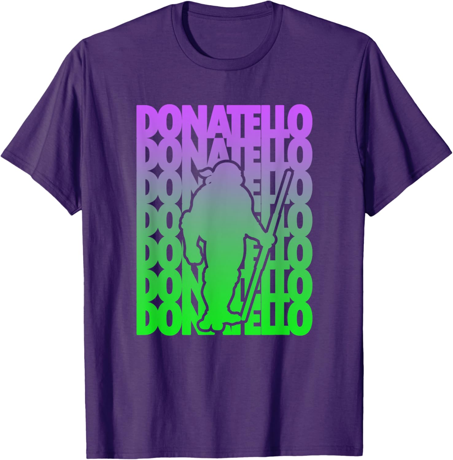 Mademark Teenage Mutant Ninja Turtles Donatello Gradient Silhouette T-Shirt - 9