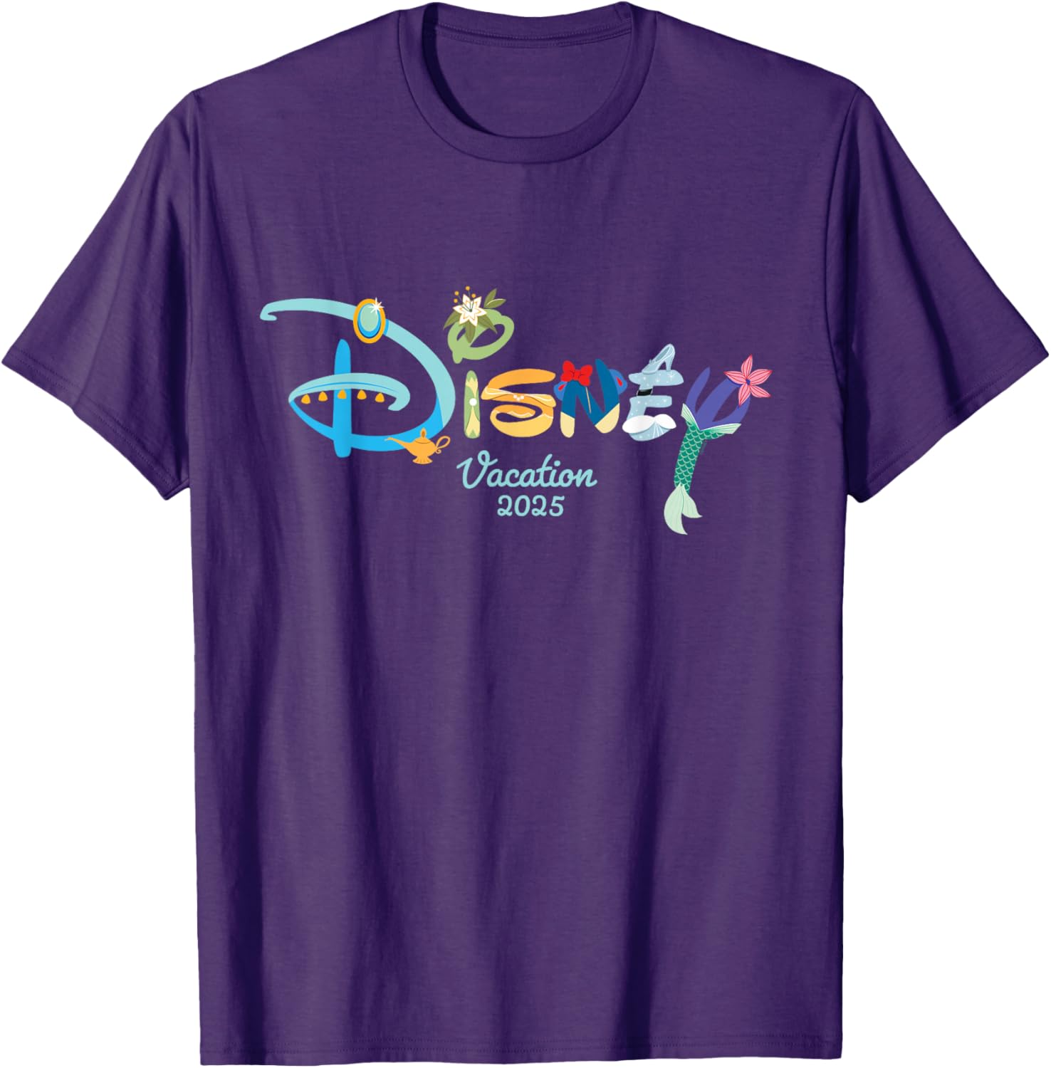 Disney Princess Letters Logo T-Shirt for Magical Disney Vacation 2025 - 11