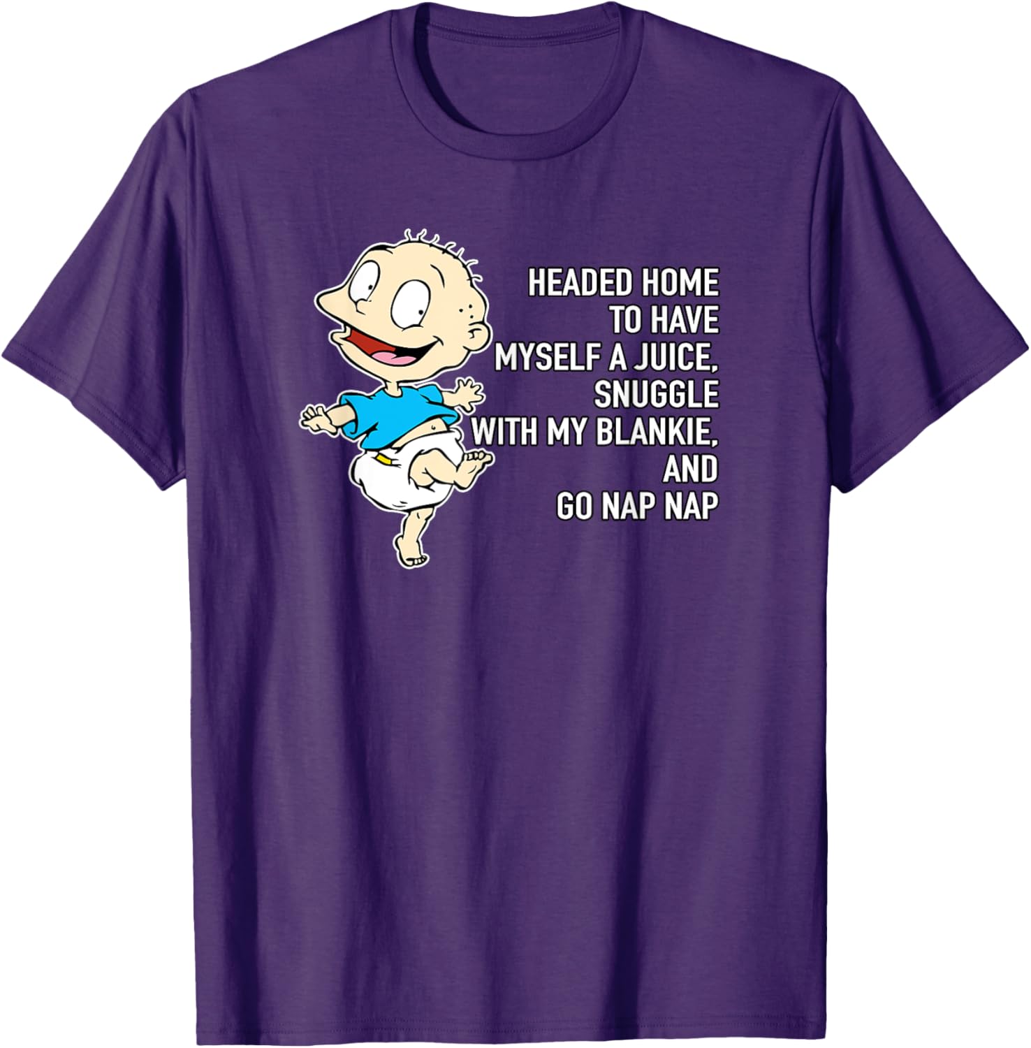 Mademark Rugrats Tommy Pickles Juice Blankie Nap Nap T-Shirt for Kids - 4