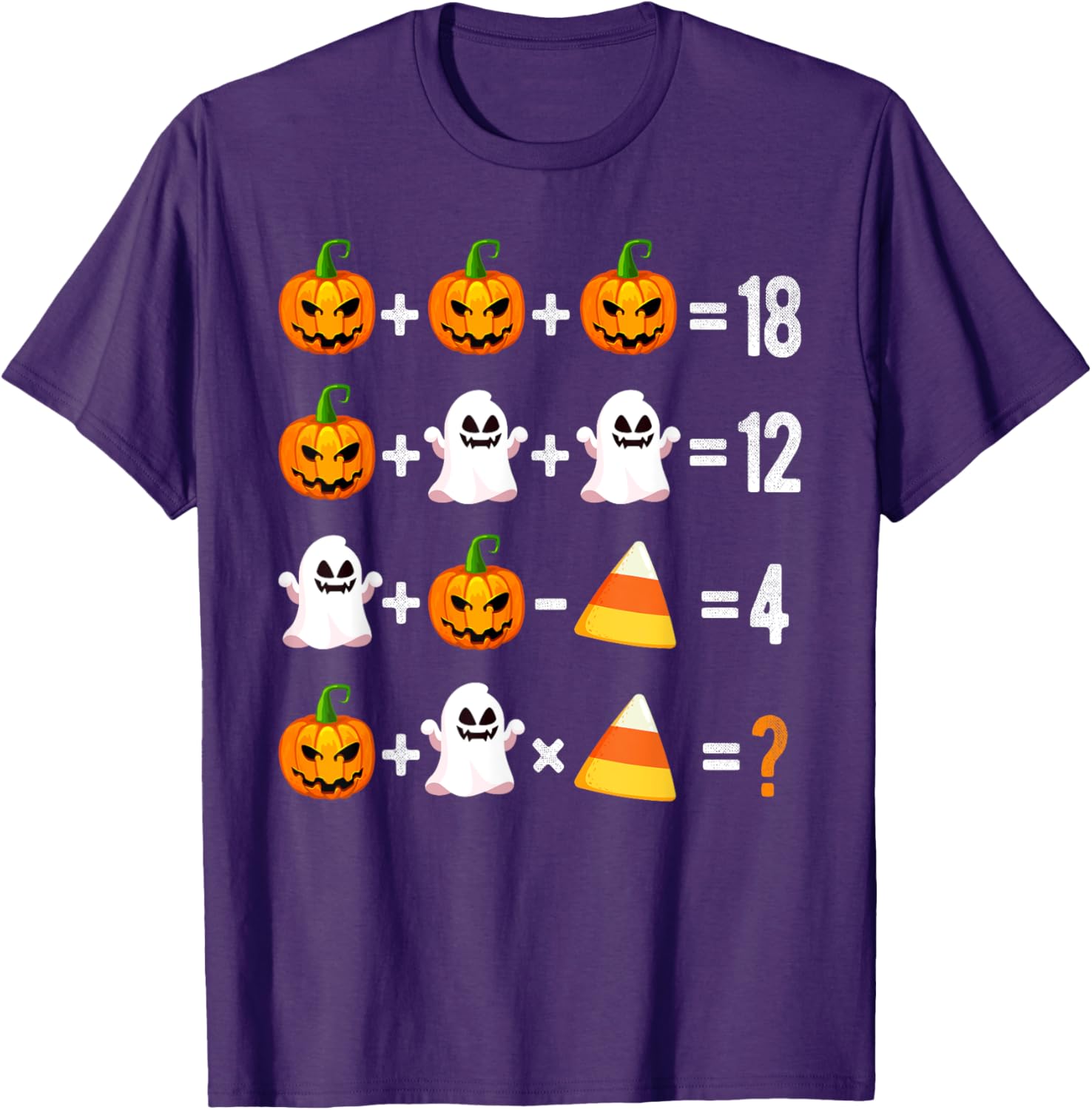 Halloween Order of Operations Math Pumpkin T-Shirt for Teachers - 5
