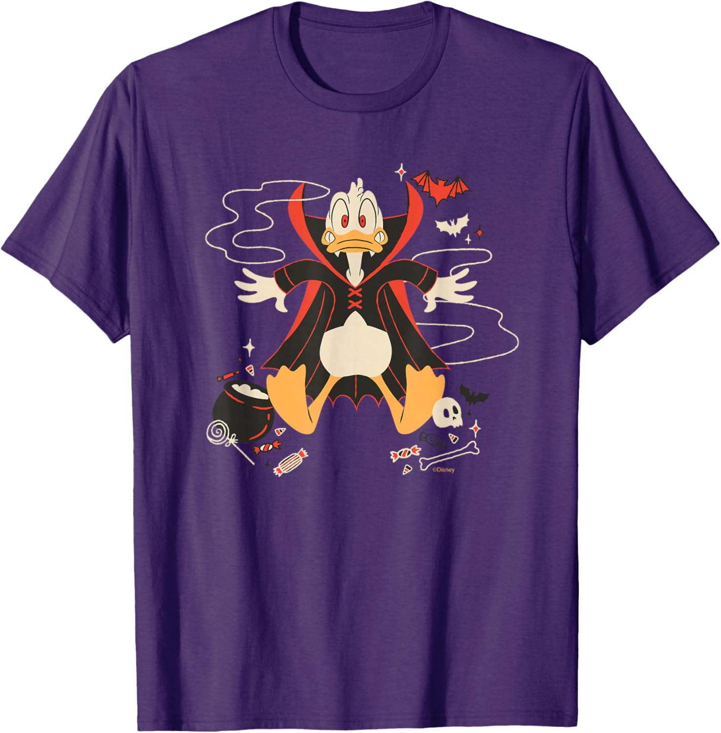 Disney Donald Duck Vampire Halloween T-Shirt for Fun Spooky Style - 1
