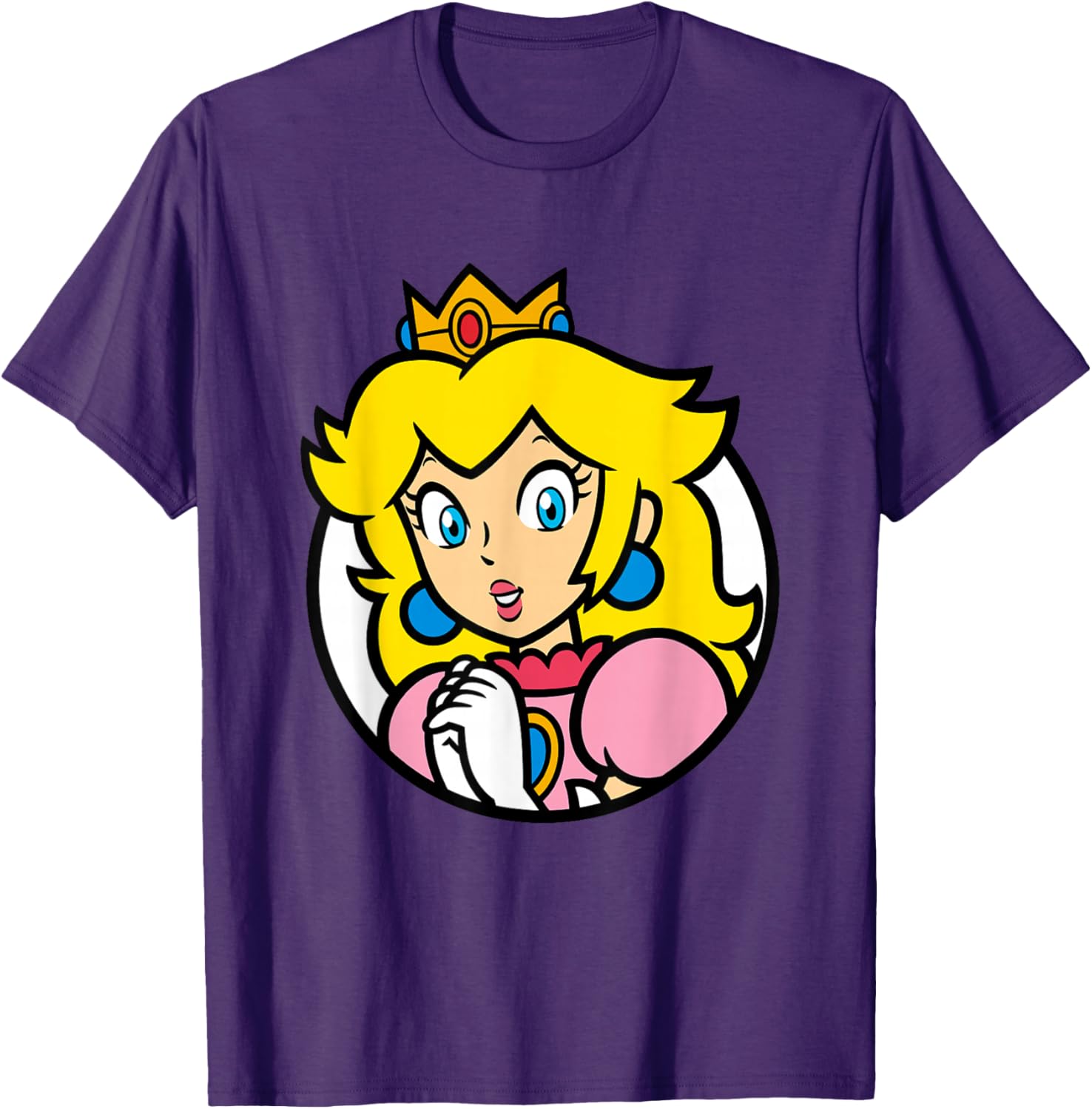 Super Mario Bros Princess Peach Portrait T-Shirt for Fans and Gamers - 9