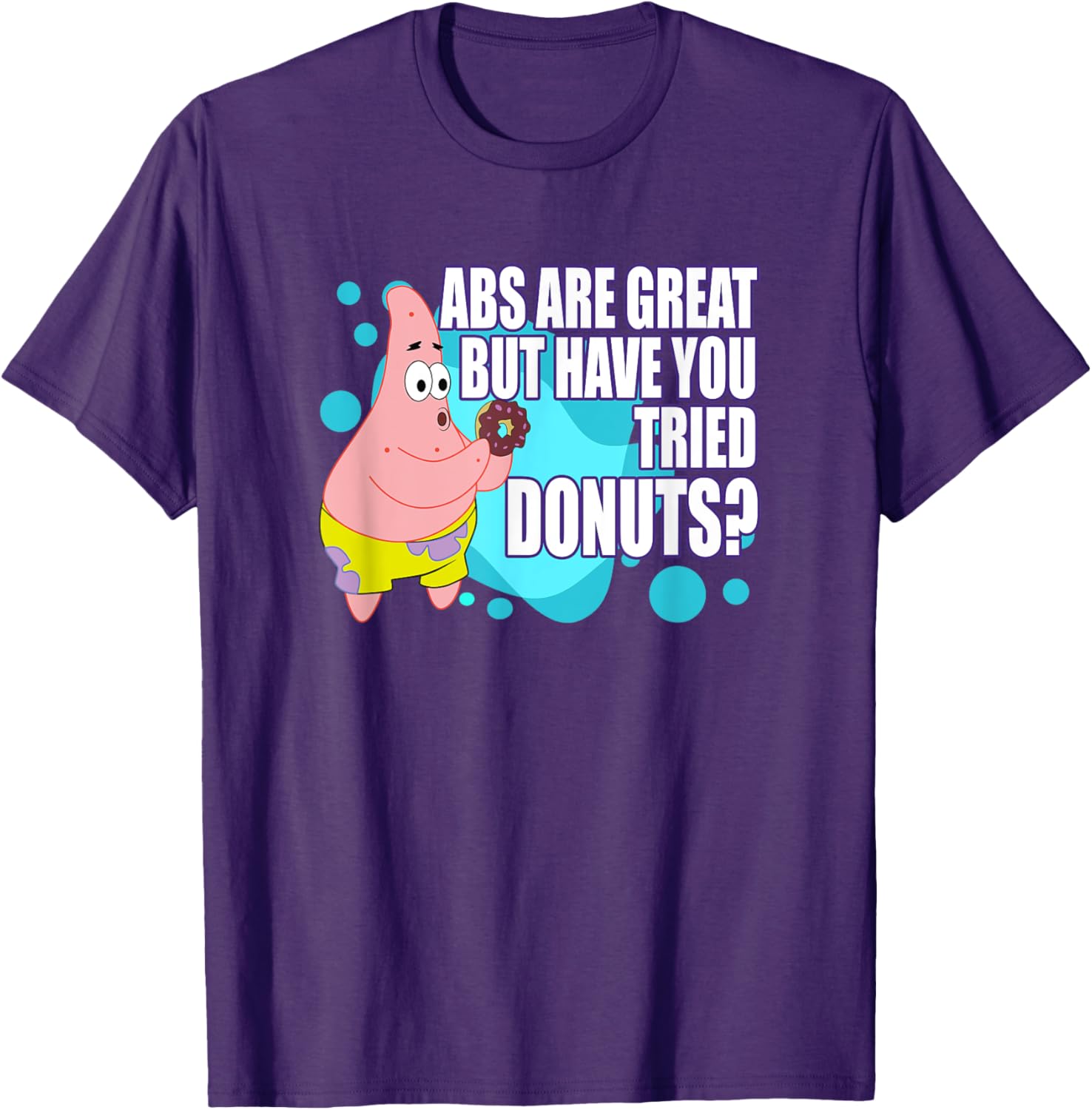 Mademark Patrick Star Loves Donuts T-Shirt Fun SpongeBob Apparel - 3