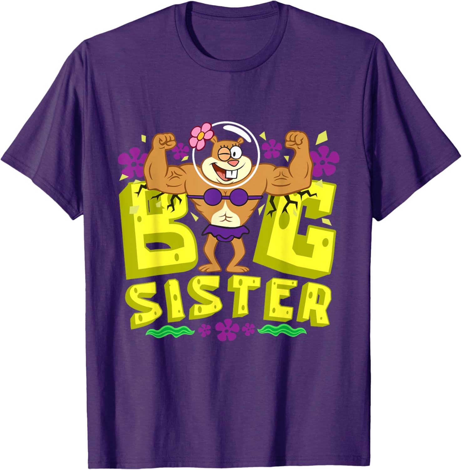 Mademark SpongeBob SquarePants Big Sister Strong Sister T-Shirt for Girls - 3