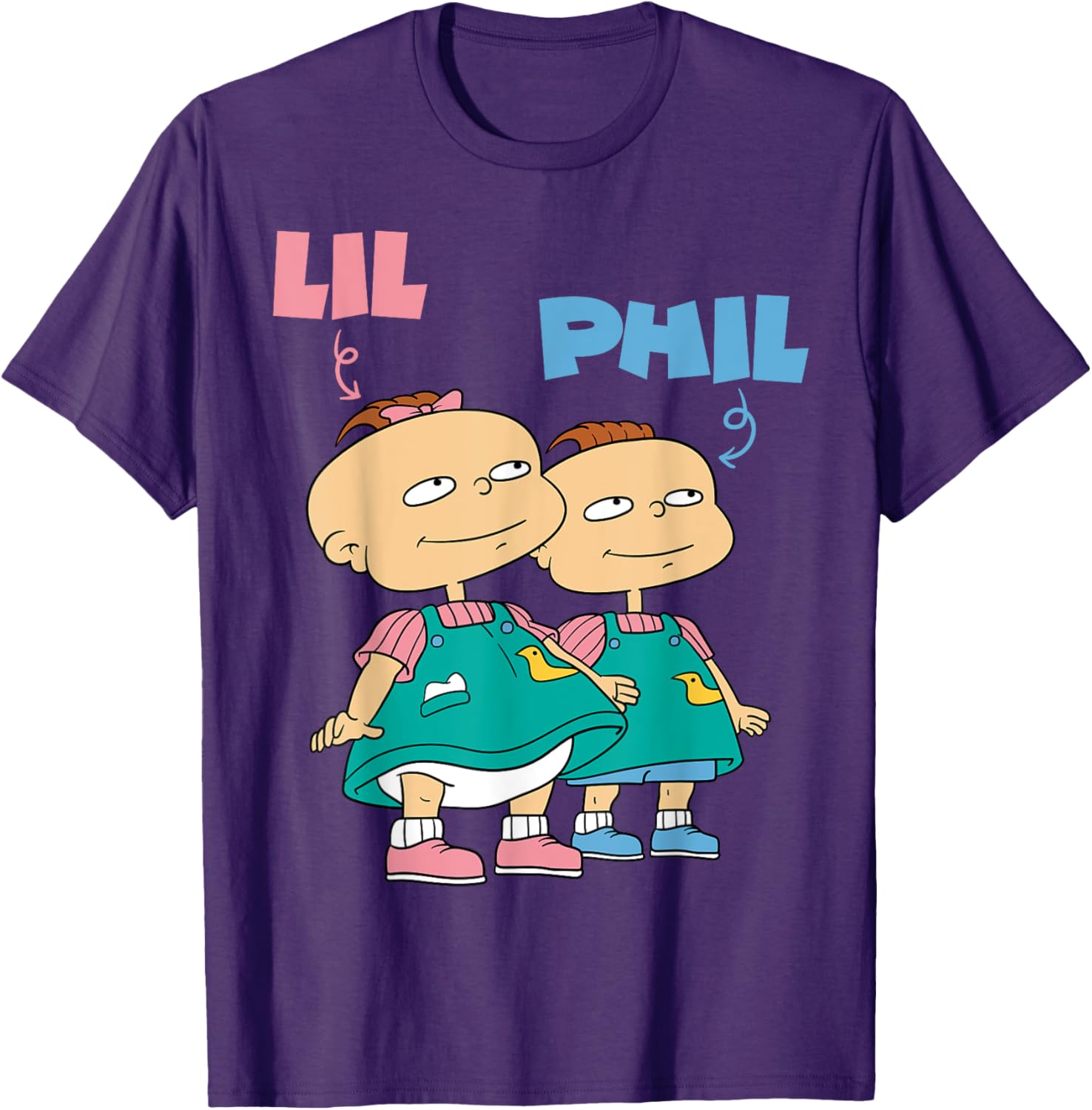 Mademark x Rugrats Lil and Phil Devil Twins T-Shirt for Kids and Adults - 20