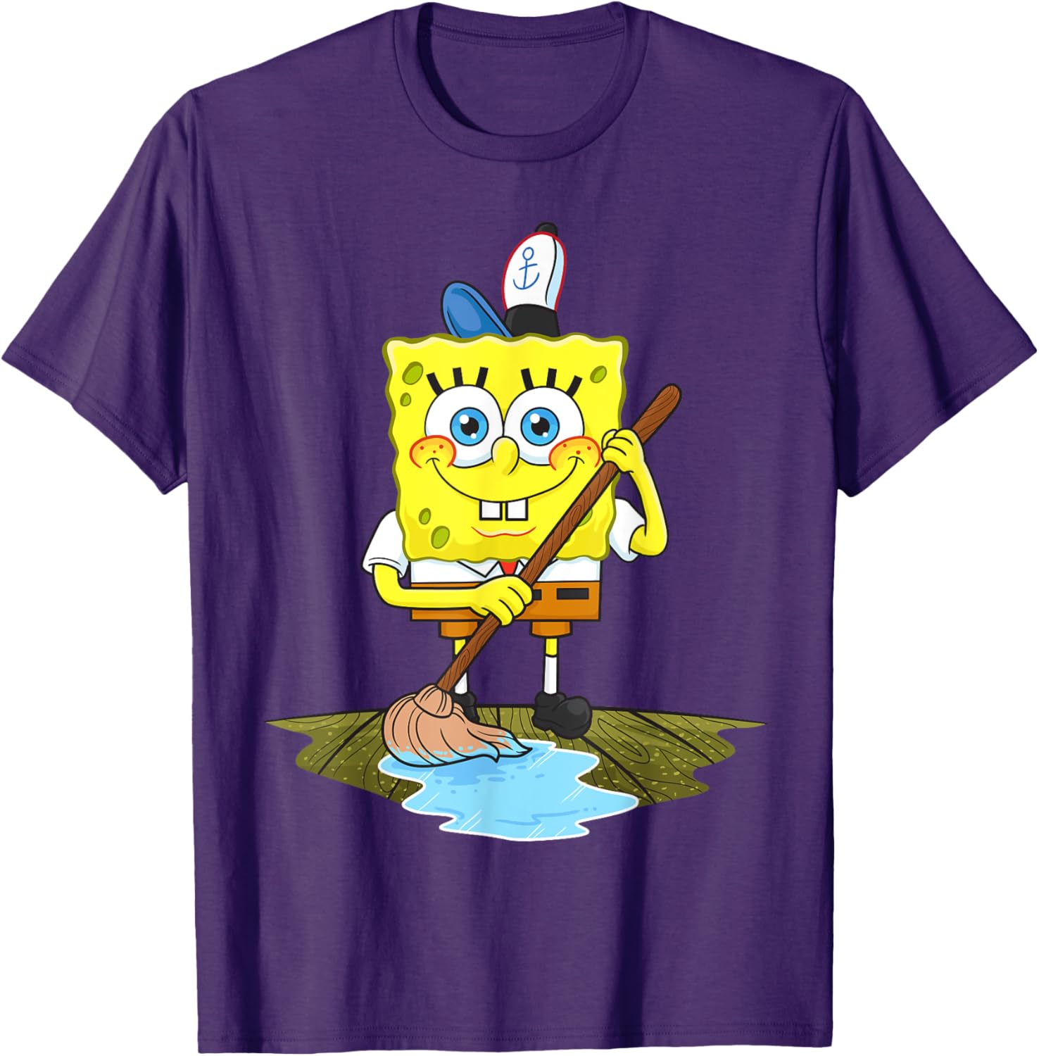 Mademark SpongeBob SquarePants Mopping The Floor T-Shirt for Fans - 7