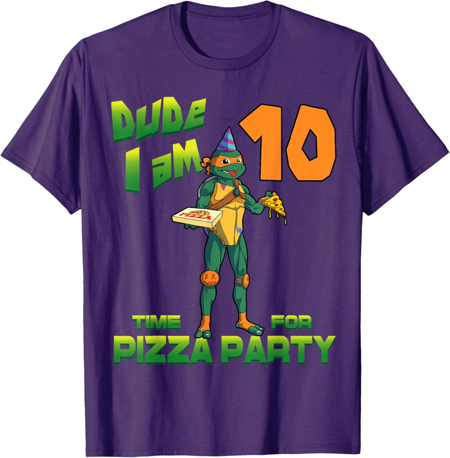 Mademark Teenage Mutant Ninja Turtles Michelangelo Birthday T-Shirt - 7