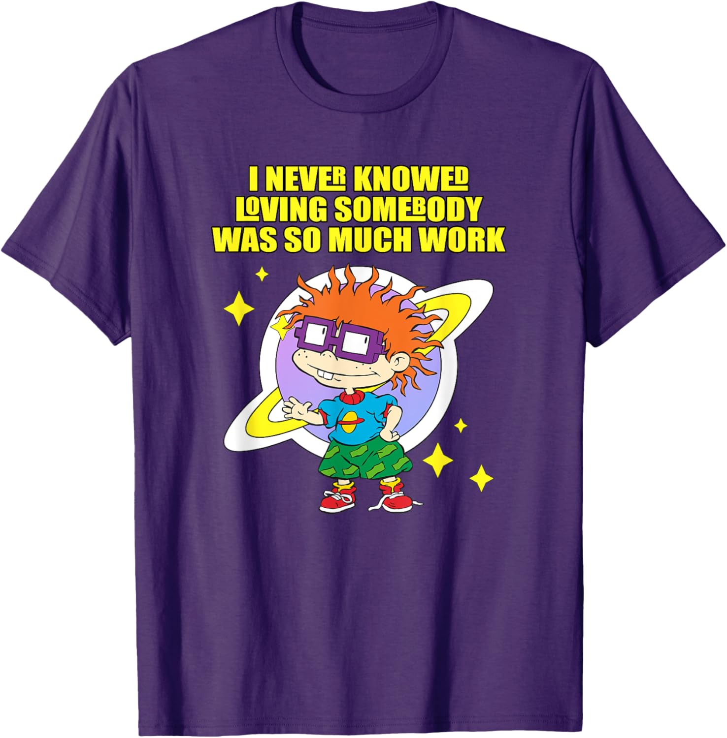 Mademark x Rugrats Chuckie Love is So Much Work T-Shirt for Fans - 3