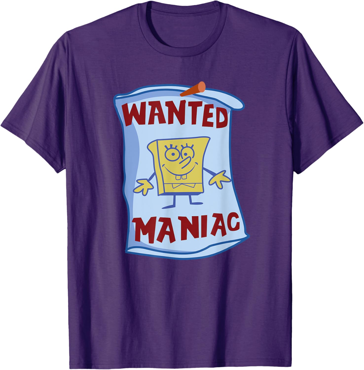 Mademark x SpongeBob SquarePants Wanted Maniac T-Shirt Fun Apparel - 10