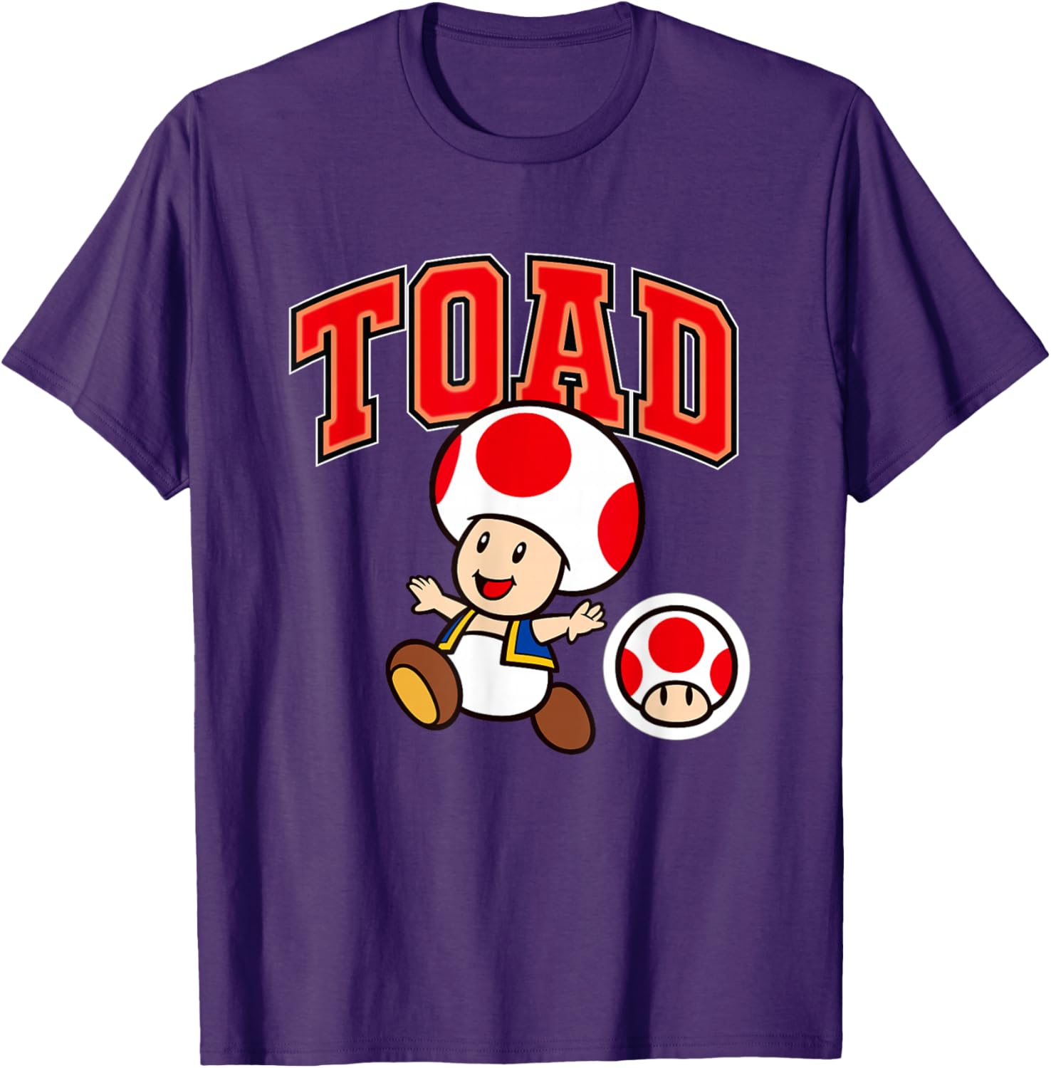 Super Mario Toad Collegiate Style T-Shirt for Fun Gaming Fashion - 18