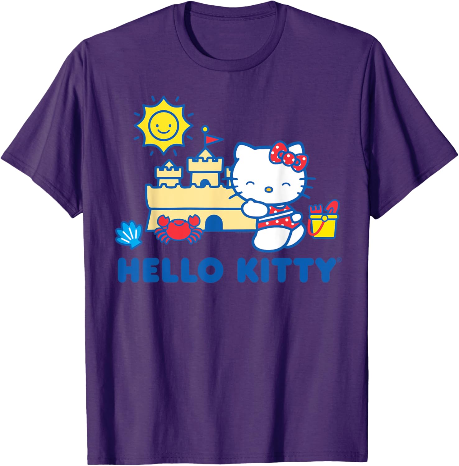 Hello Kitty Summer Sandcastle T-Shirt for Beach Fun and Playful Style - 2