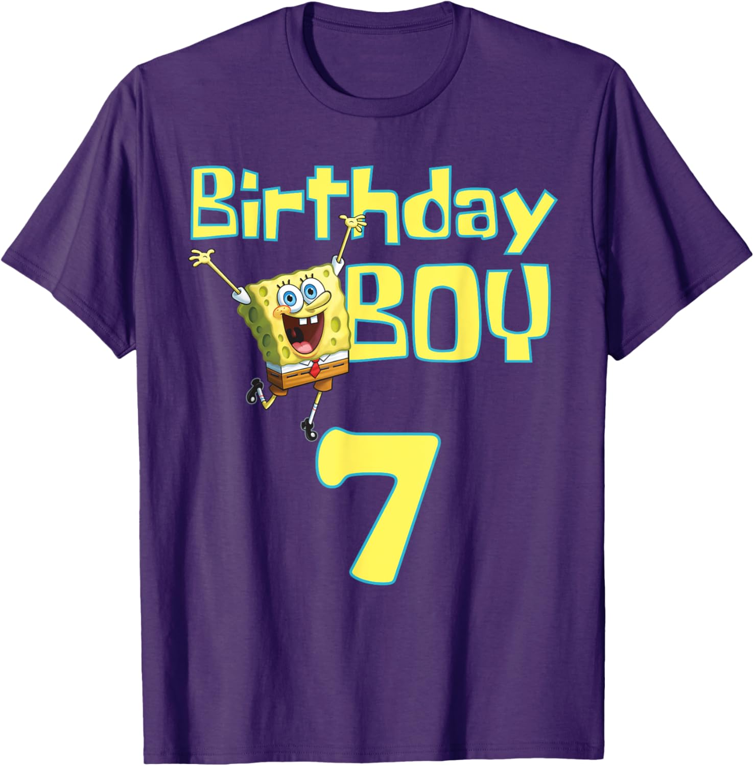 SpongeBob SquarePants Birthday Boy 7 T-Shirt for Fun Celebrations - 5