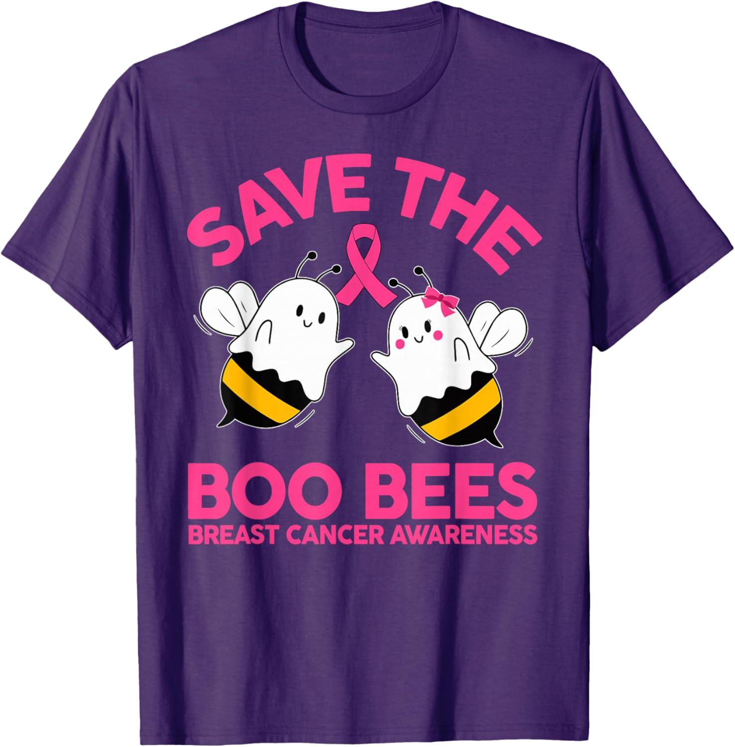 Save The Boobees Breast Cancer Halloween T-Shirt for Women - 18