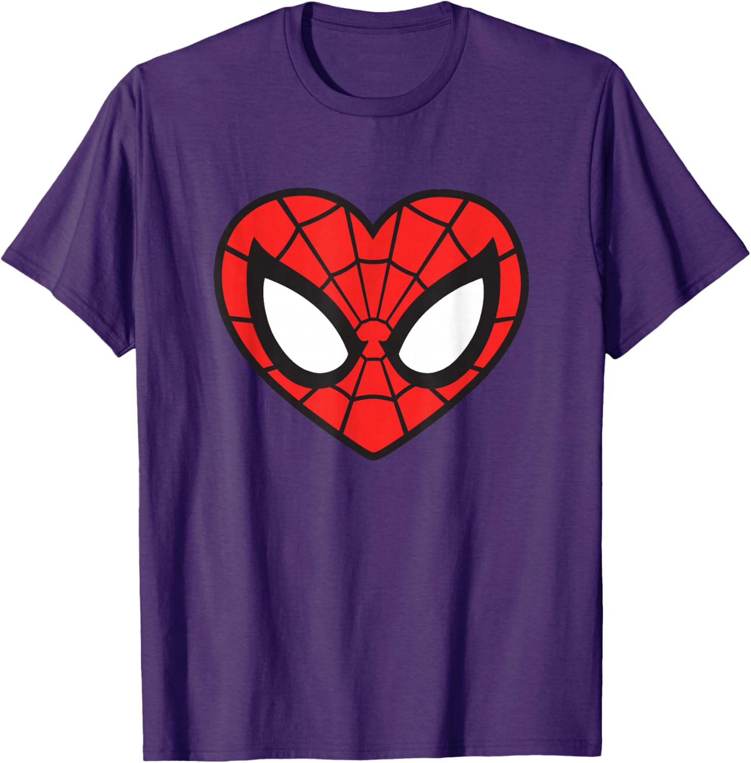 Marvel Spider-Man Heart Mask Logo T-Shirt Stylish Graphic Tee for Fans - 23