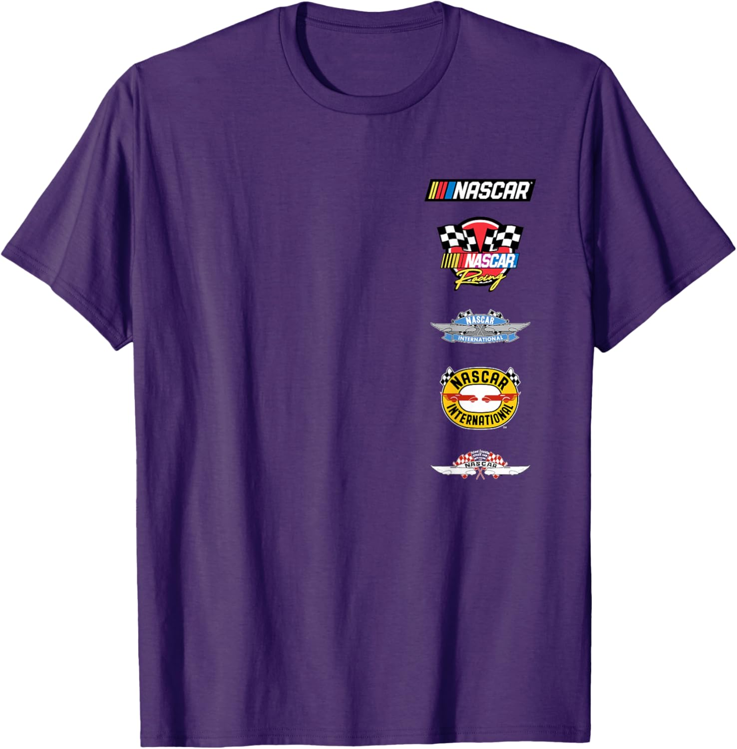 NASCAR Stacked Historical Racing Logos T-Shirt for Racing Fans - 1