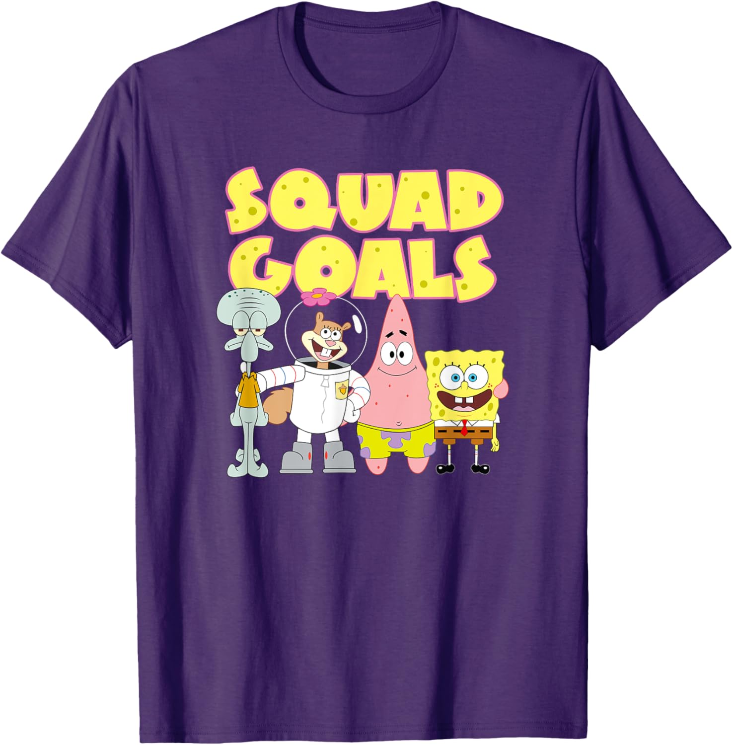 Mademark SpongeBob SquarePants Squad Goals T-Shirt for Fun Style - 4