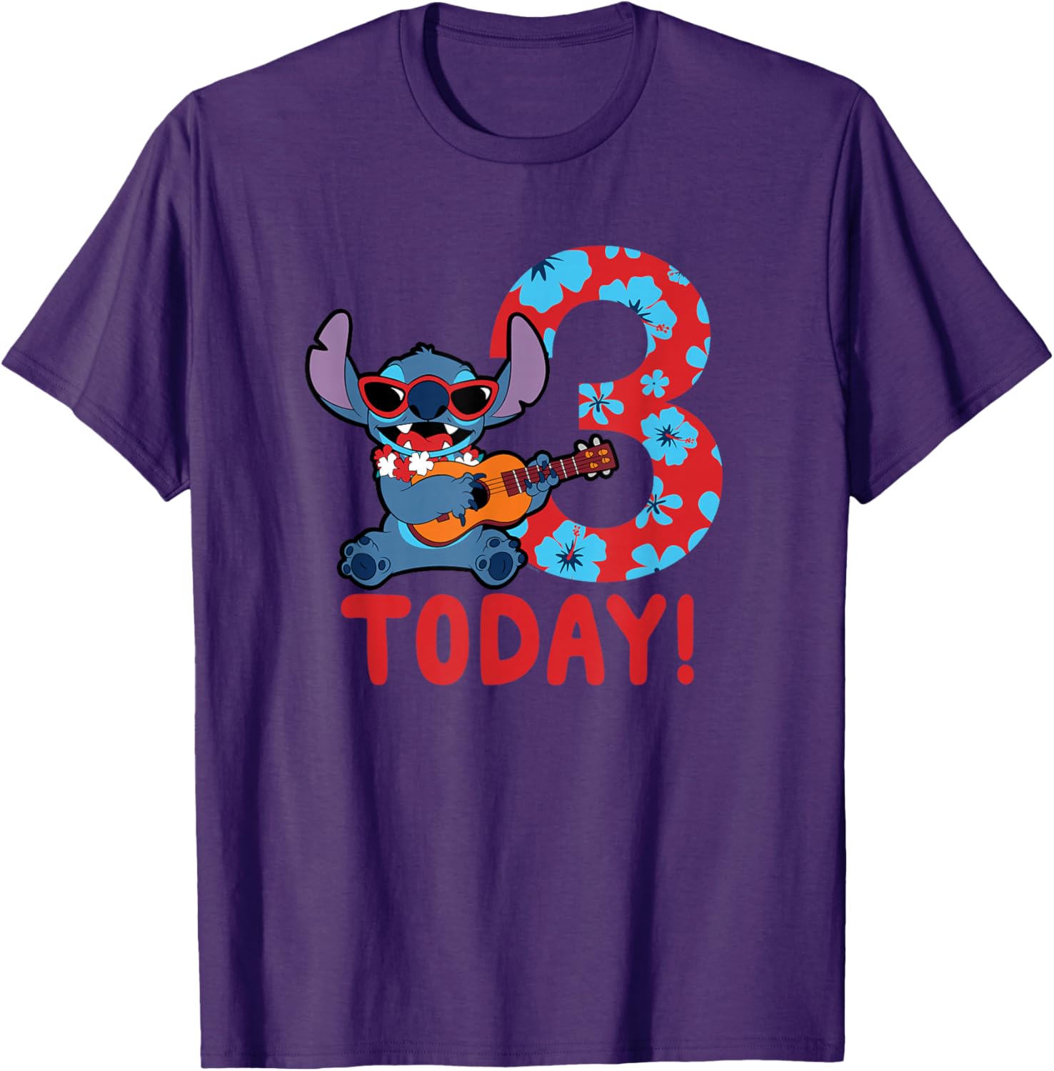 Disney Lilo & Stitch Tropical Birthday T-Shirt for 3 Year Olds - 7
