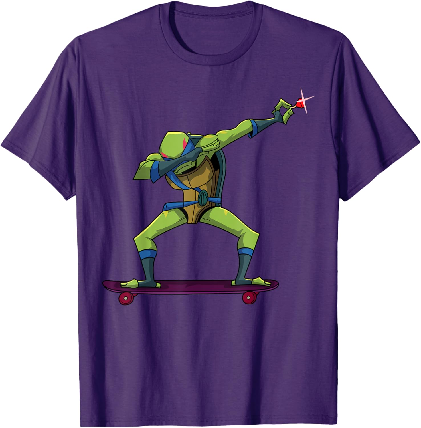 Dabbing Leonardo TMNT Skateboard T-Shirt for Cool Kids and Teens - 8