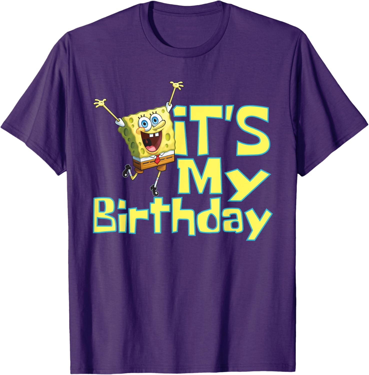 Mademark SpongeBob SquarePants It's My Birthday T-Shirt for Kids - 12