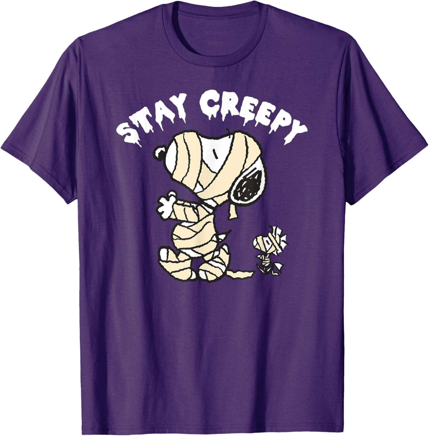 Peanuts Halloween Snoopy Stay Creepy T-Shirt for Fun Fall Fashion - 1