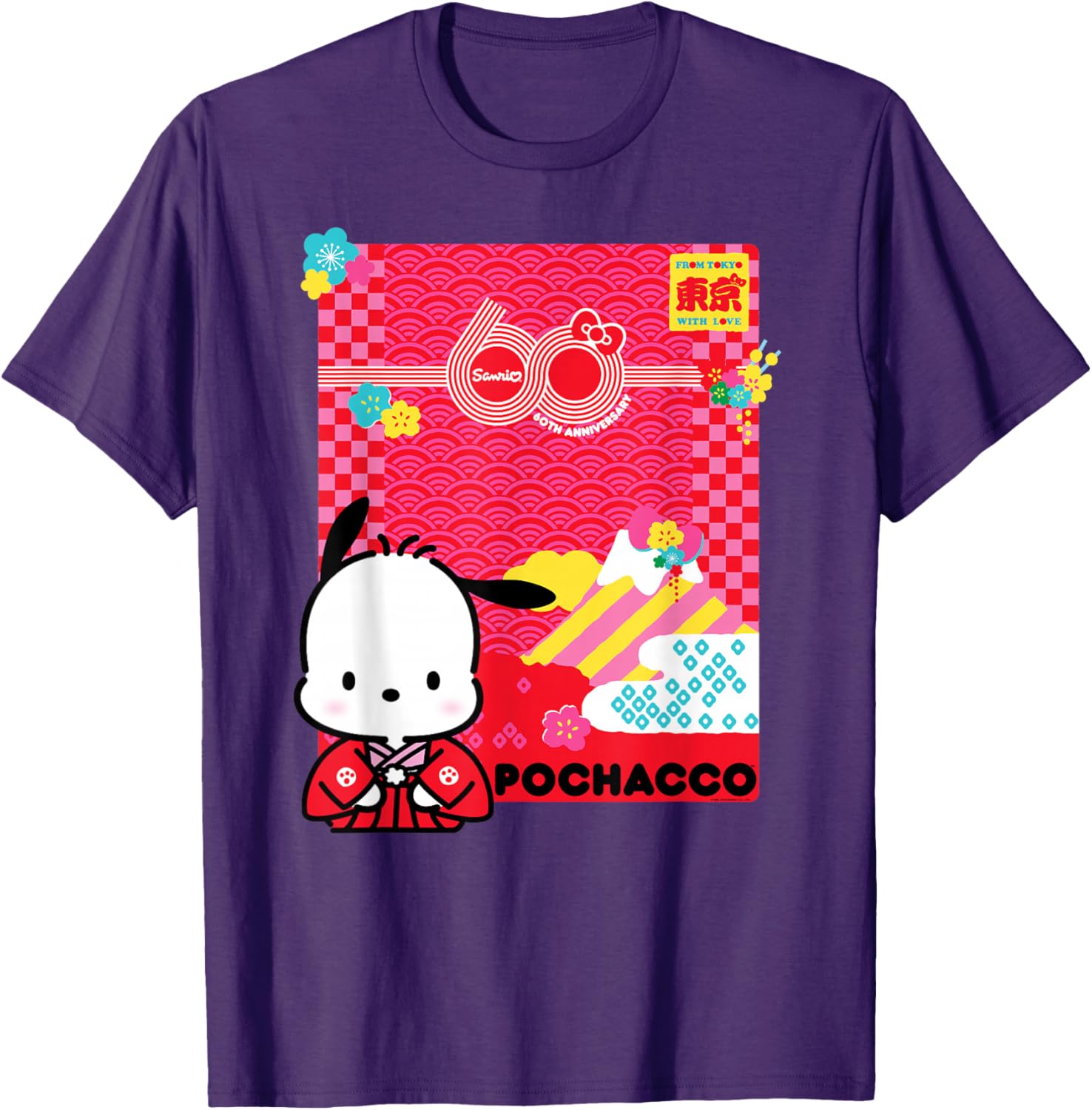 Pochacco Sanrio 60th Anniversary T-Shirt for Kids and Adults - 20