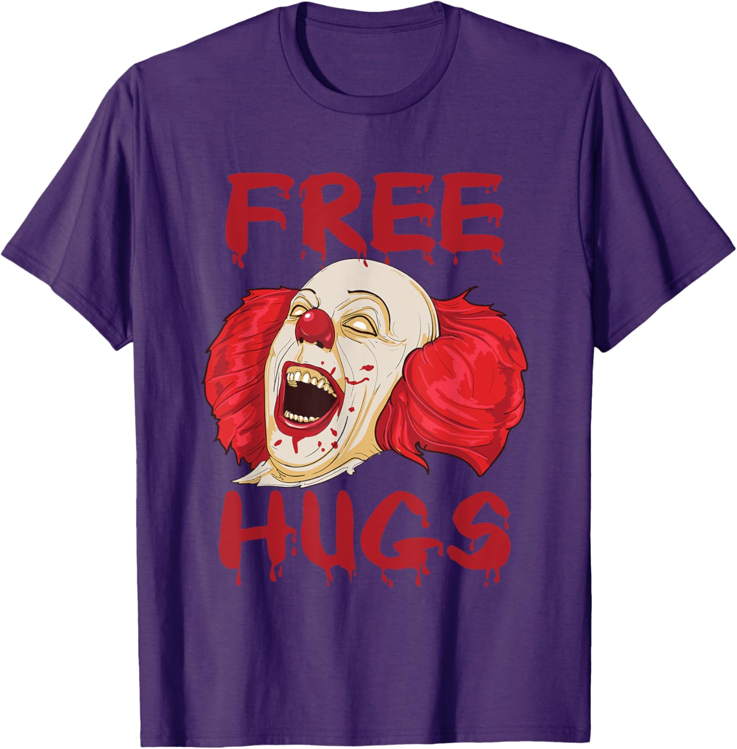 Free Hugs Halloween Scary Clown T-Shirt Gift for Horror Fans - 20
