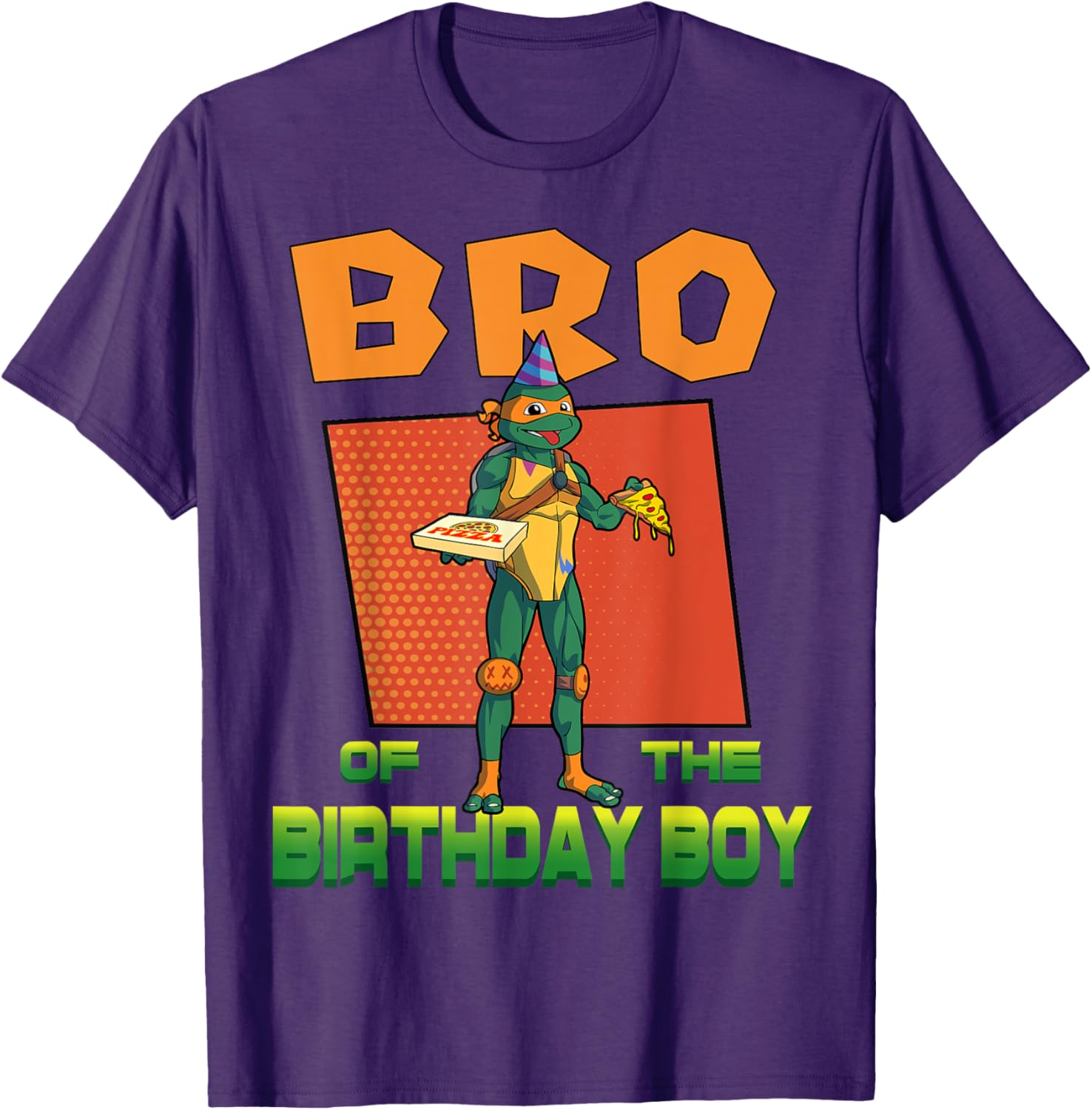 Mademark TMNT Mikey Birthday Boy Pizza Party T-Shirt for Kids - 6