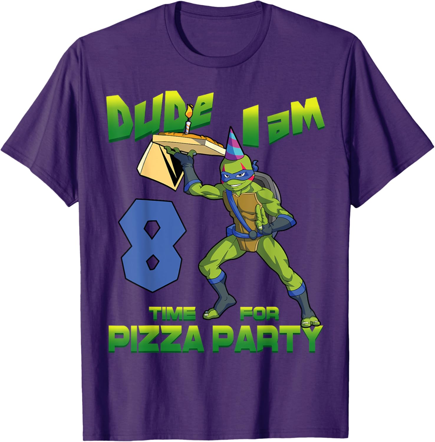 Mademark TMNT Leo Pizza Birthday T-Shirt for 8 Year Old Boys Fun Gift - 5