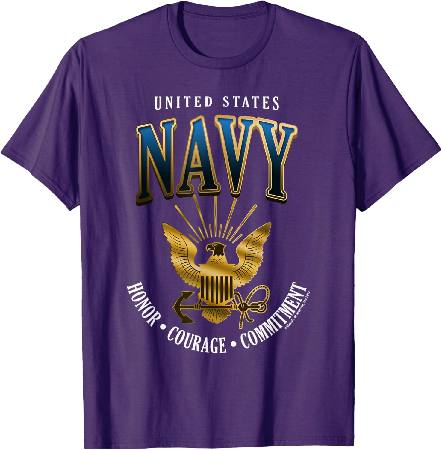 United States Navy Honor Courage Commitment T-Shirt for Proud Fans - 14