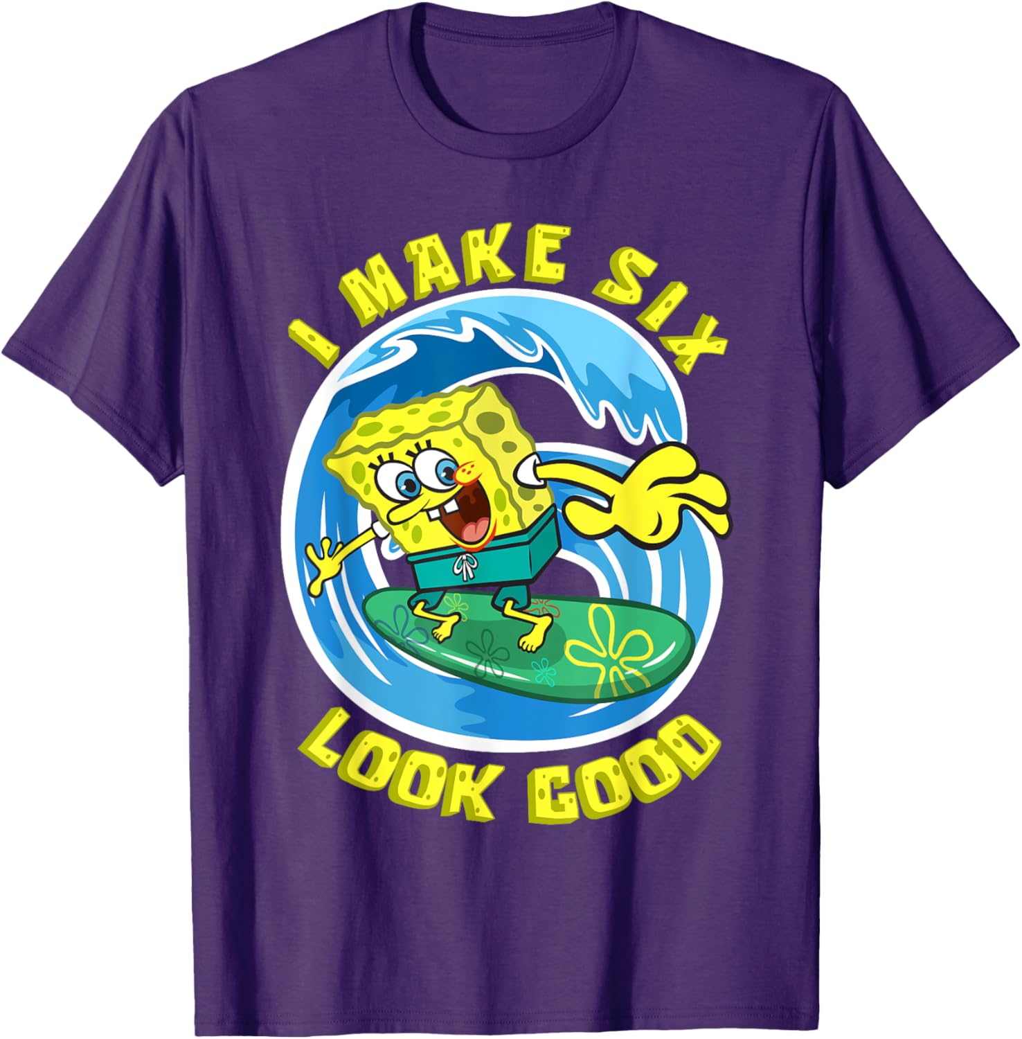 Mademark SpongeBob SquarePants 6th Birthday T-Shirt for Kids Fun Gift - 16