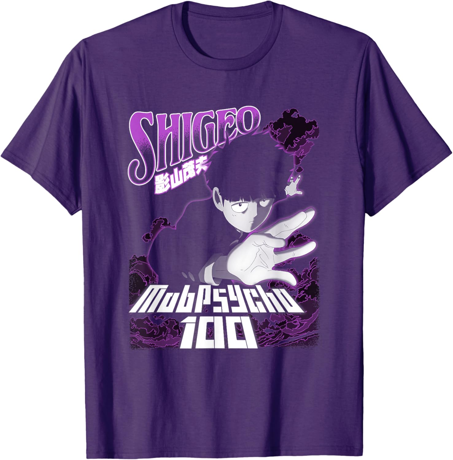 Mob Psycho 100 Shigeo Purple T-Shirt for Fans of Anime and Manga - 3