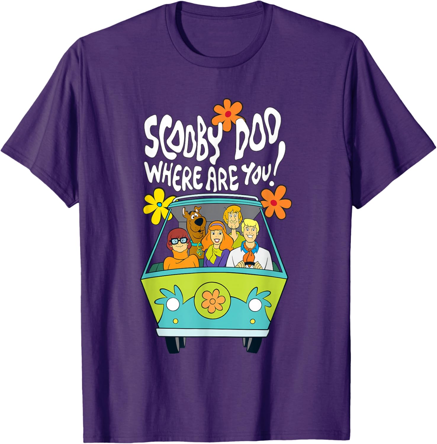 Scooby-Doo Vintage Mystery Machine Floral T-Shirt for Fun Style - 7
