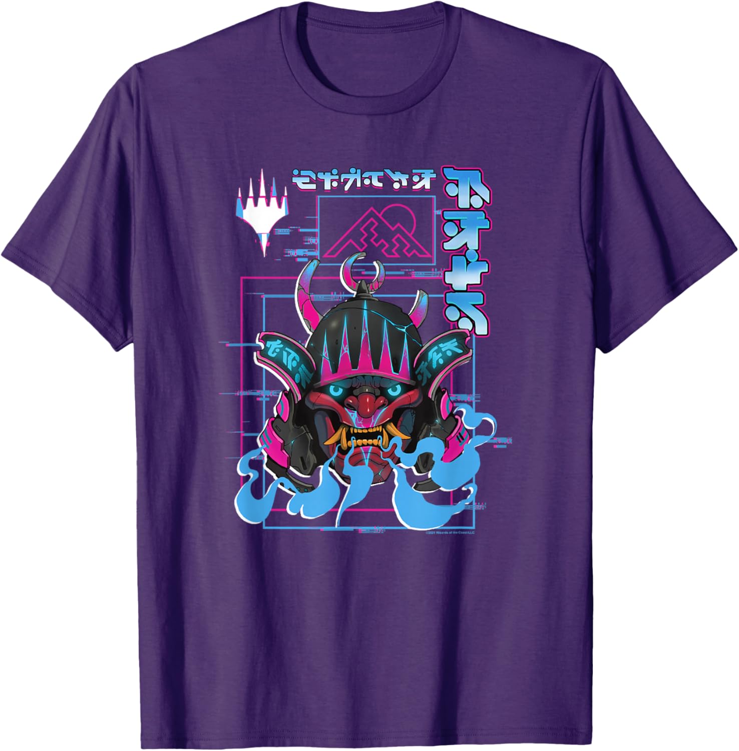 Magic The Gathering Kamigawa Neon Samurai Poster T-Shirt for Fans - 5