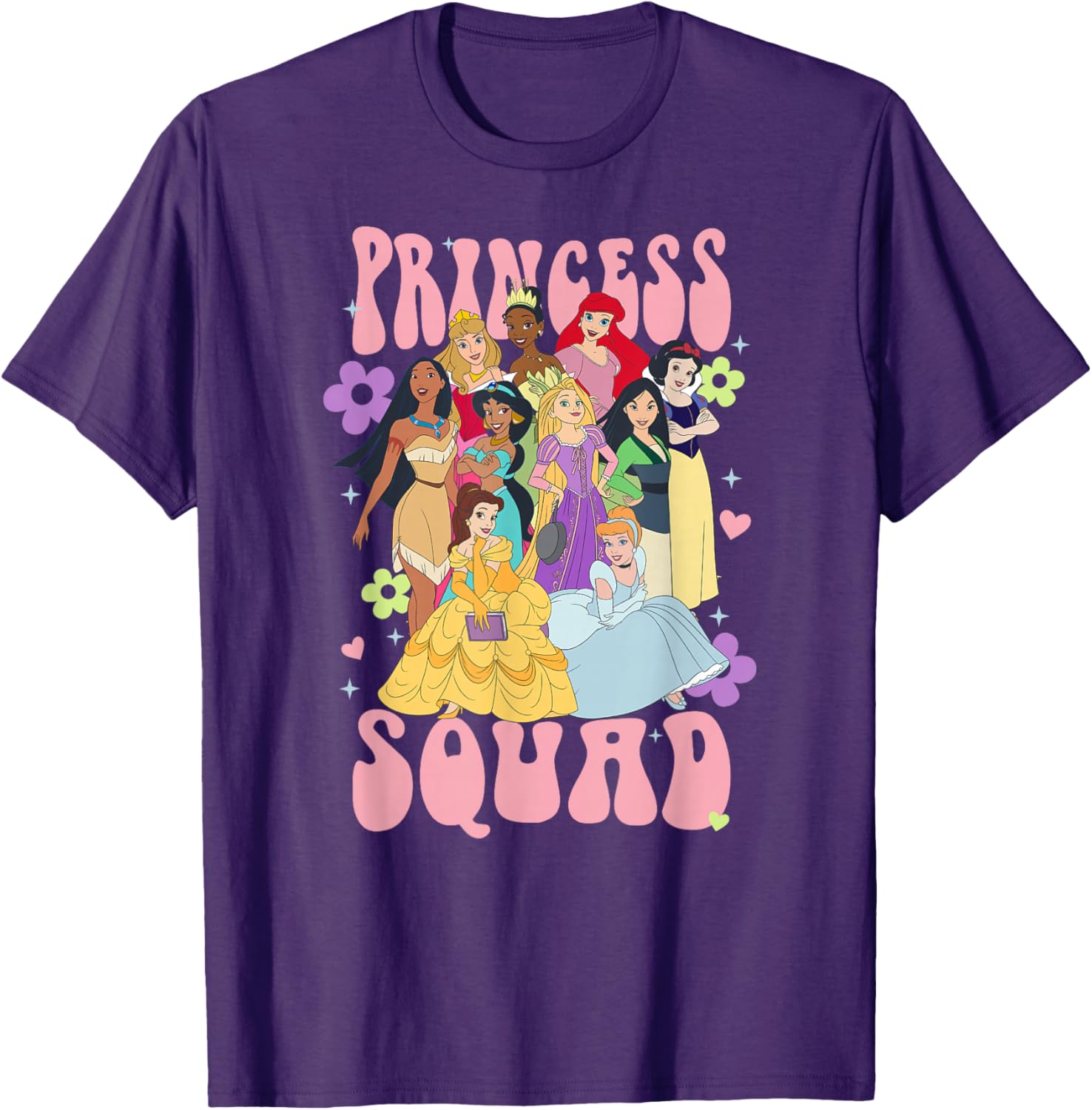 Disney Princess Epic Squad Girl Power Floral T-Shirt for Girls - 6
