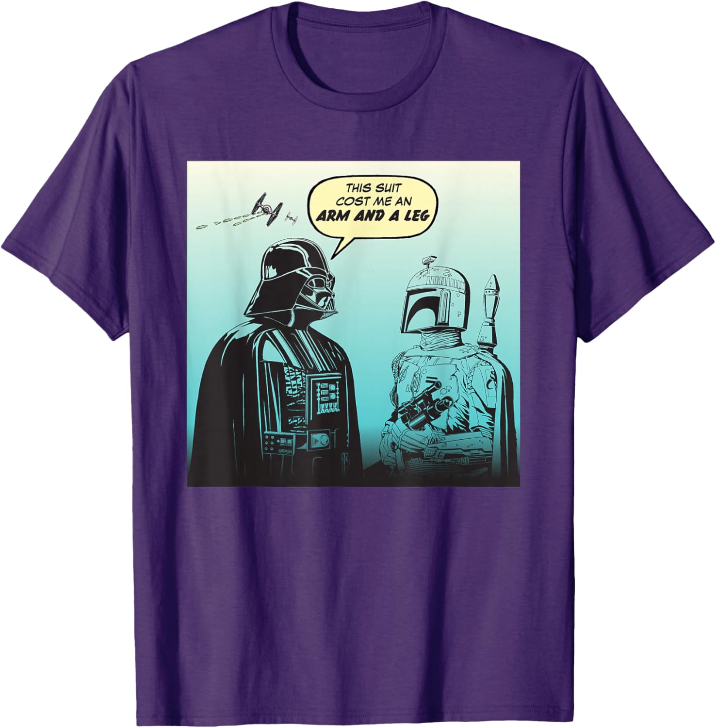 Star Wars Funny Darth Vader and Boba Fett Comic T-Shirt for Fans - 28