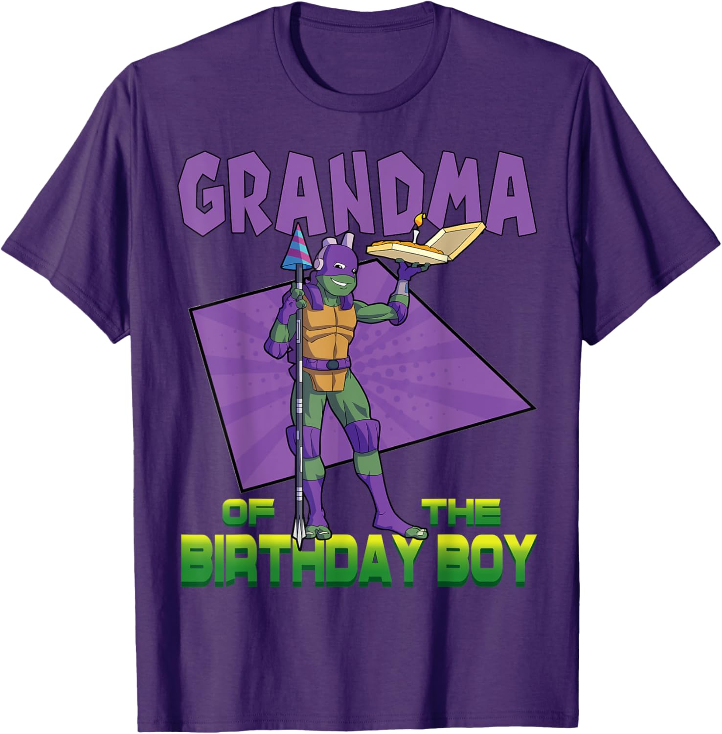 Mademark Teenage Mutant Ninja Turtles Donnie Birthday Pizza T-Shirt - 1