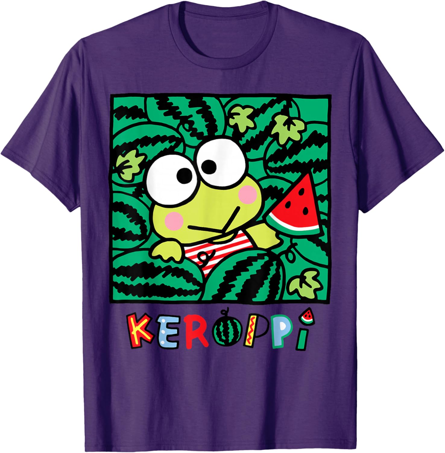 Keroppi Watermelon Summer Fun T-Shirt for Kids and Adults - 14