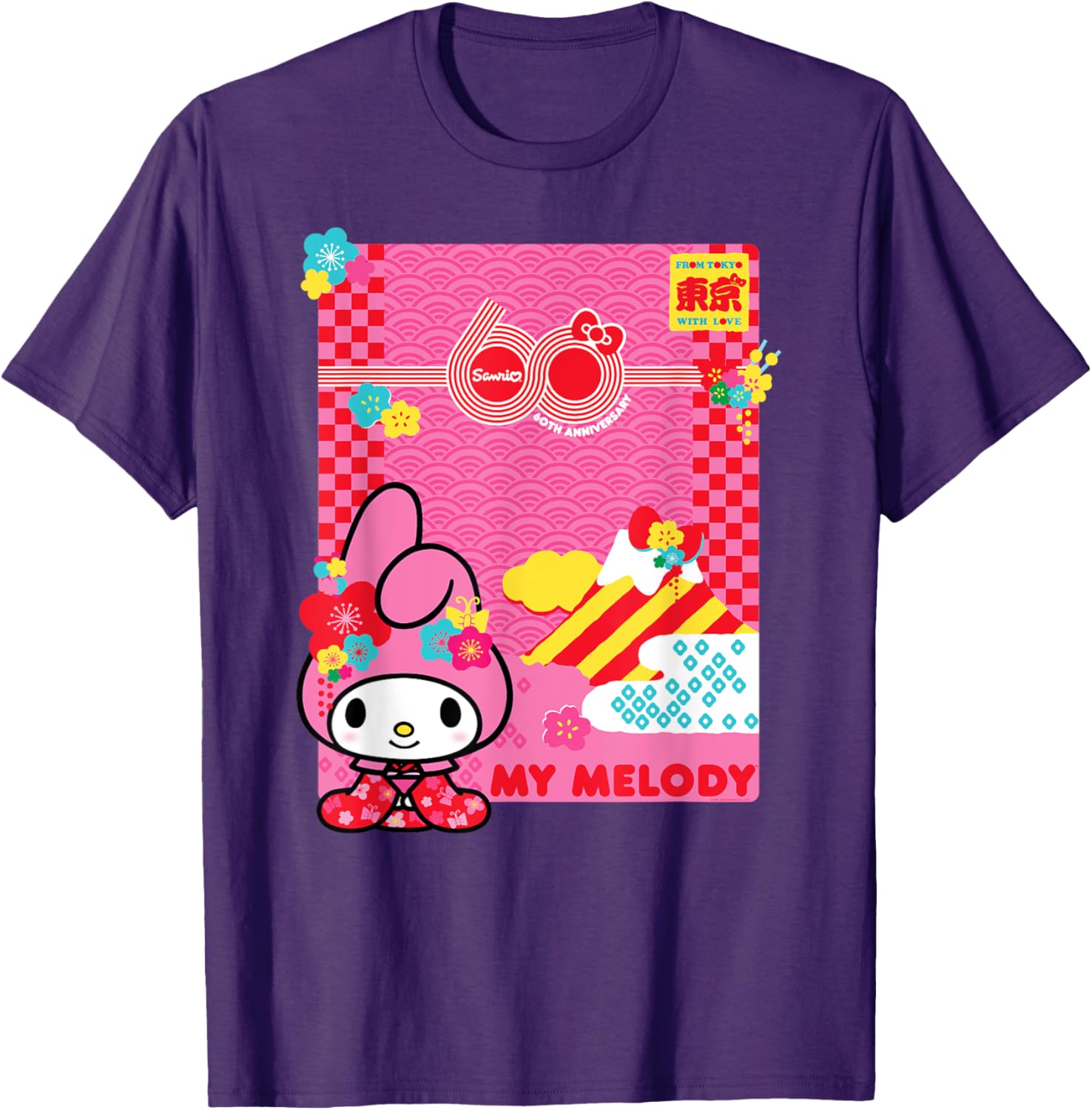 My Melody Sanrio 60th Anniversary T-Shirt for Fans and Collectors - 5