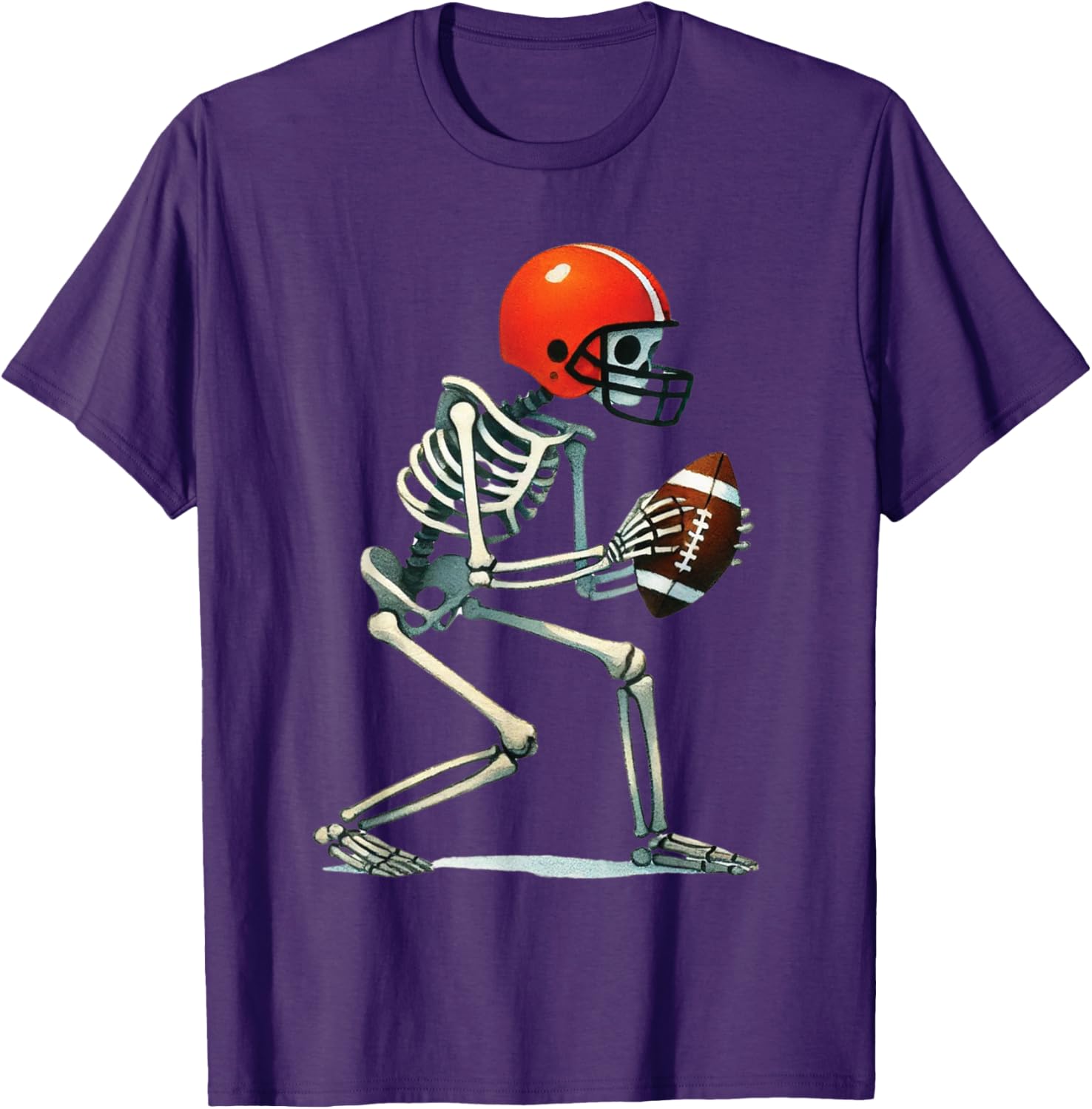 Funny Skeleton Football Halloween Costume Tee for Boys and Men - 8