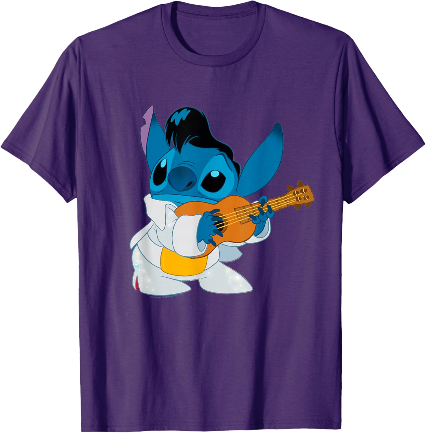 Lilo & Stitch Elvis Stitch Ready to Play Logo T-Shirt for Fans - 5