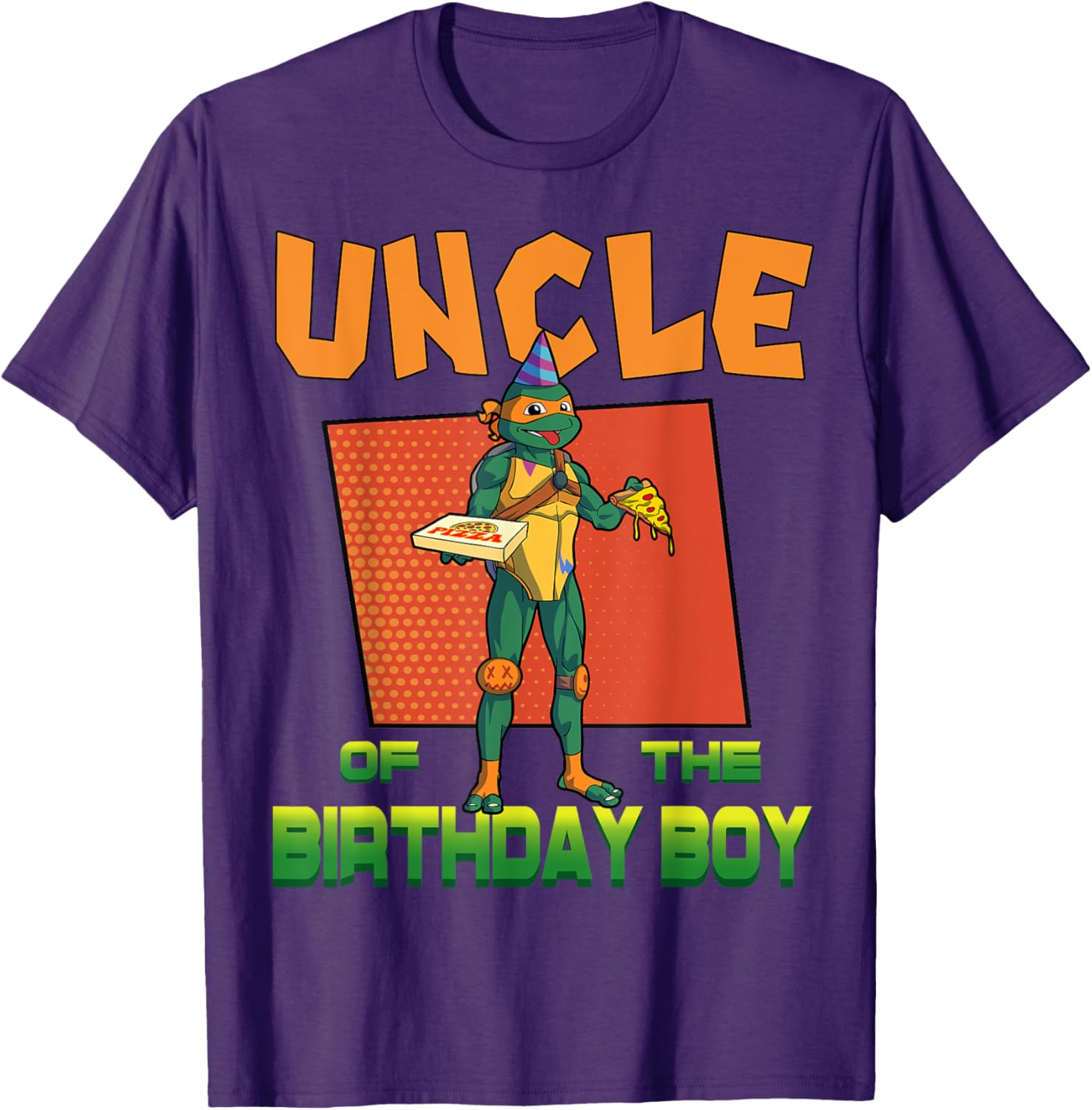 Mikey Uncle of the Birthday Boy Pizza Party T-Shirt - TMNT Fun Apparel - 23