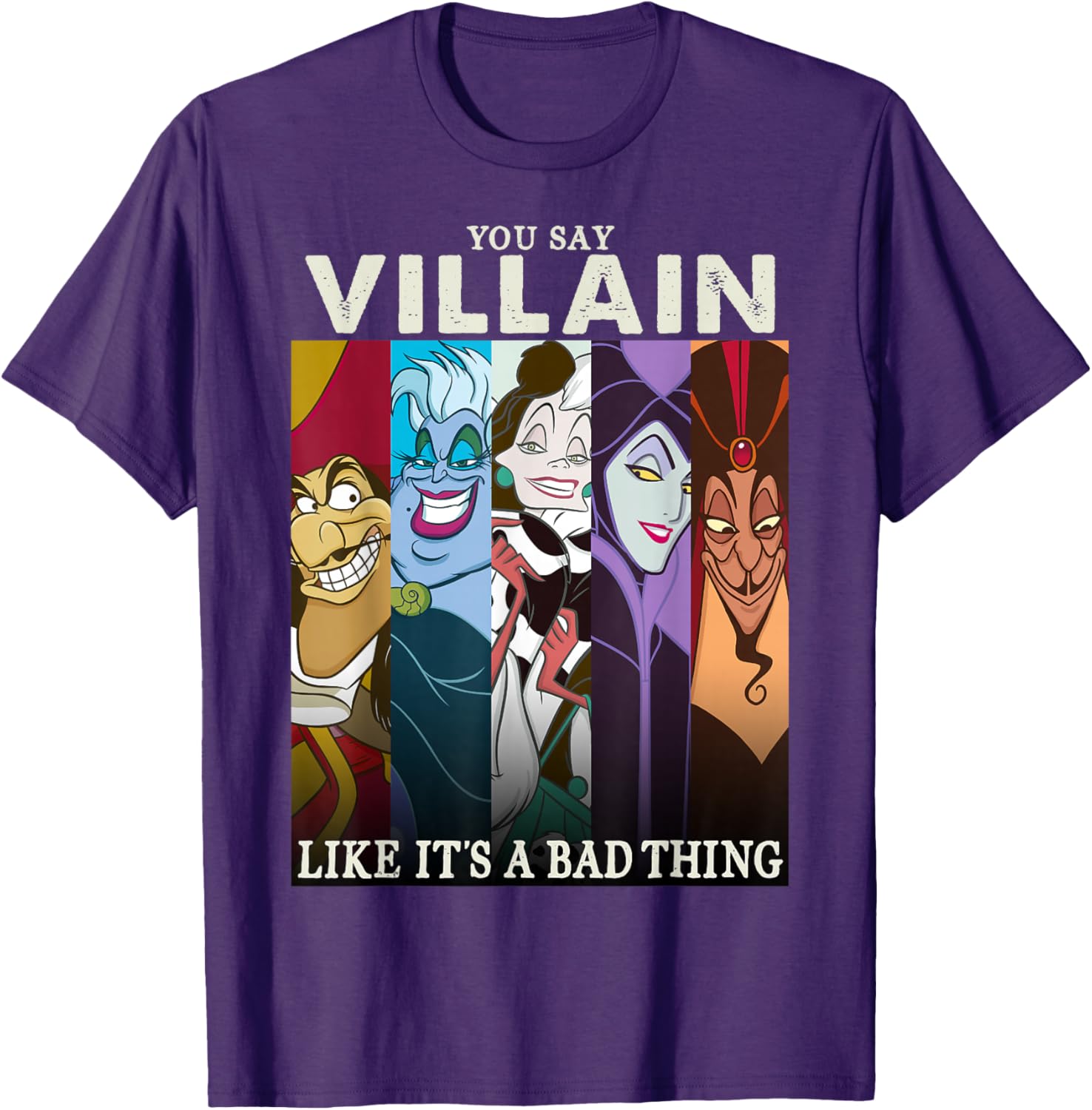 Funny Disney Villains Colorful Graphic T-Shirt for Fans and Collectors - 8