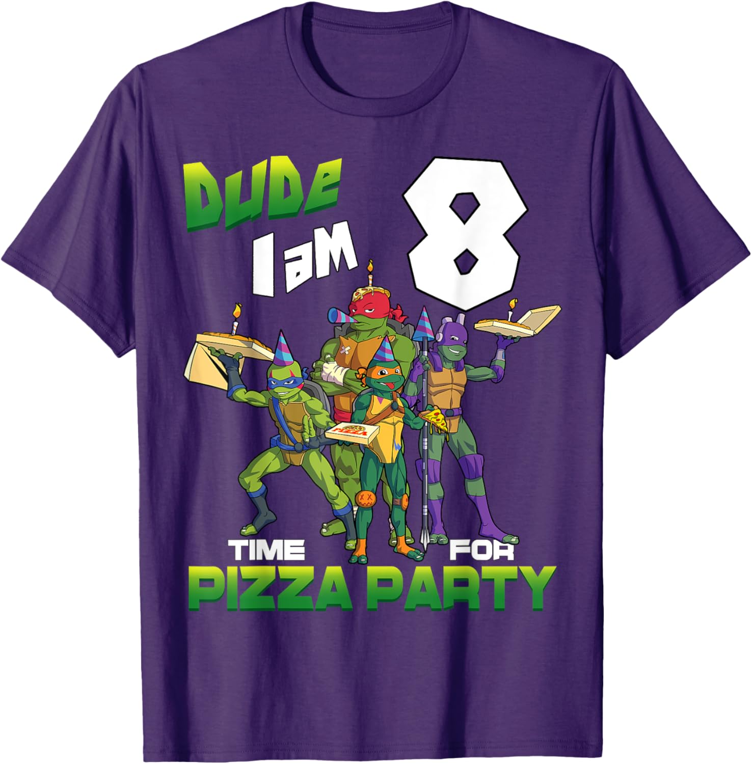 Mademark Teenage Mutant Ninja Turtles Pizza Party T-Shirt for Kids - 1