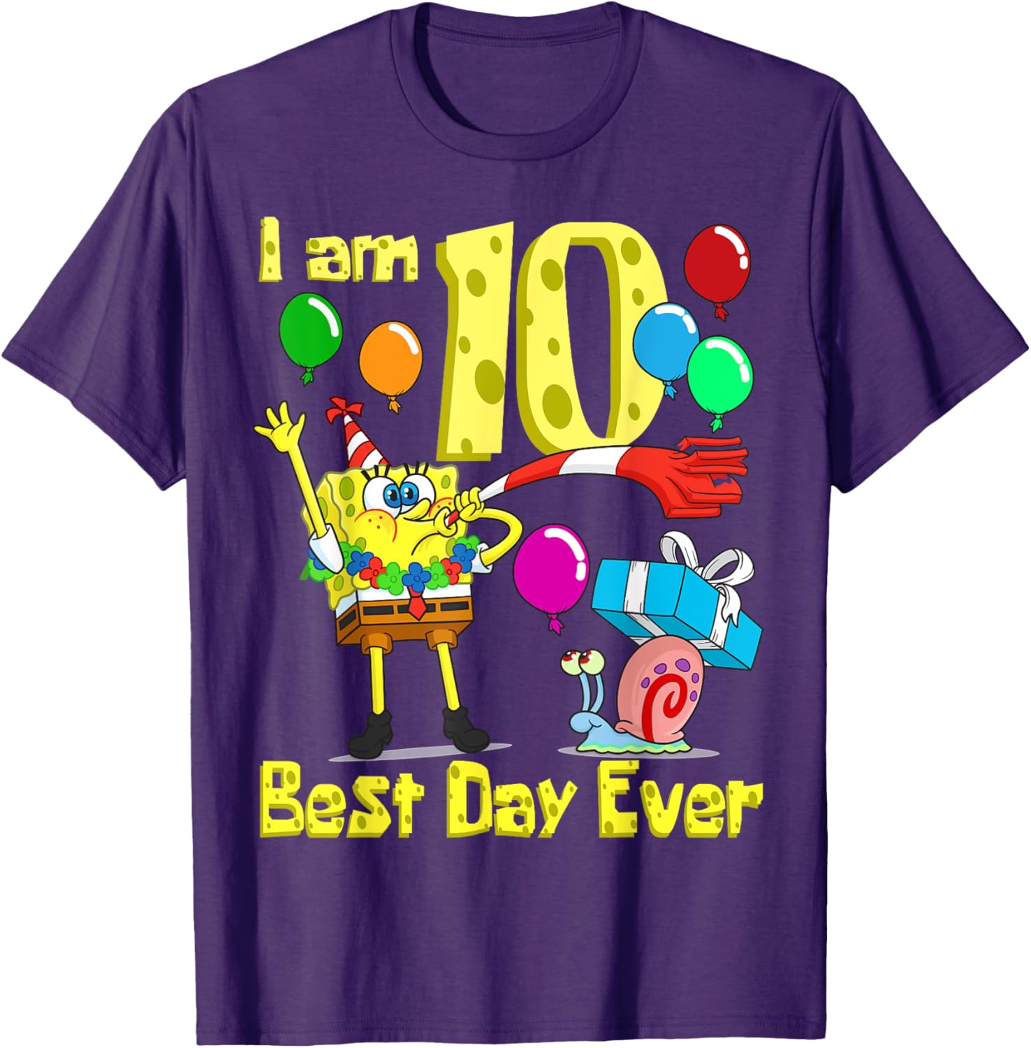 SpongeBob 10th Birthday Party T-Shirt by Mademark for Fun Celebrations - 16